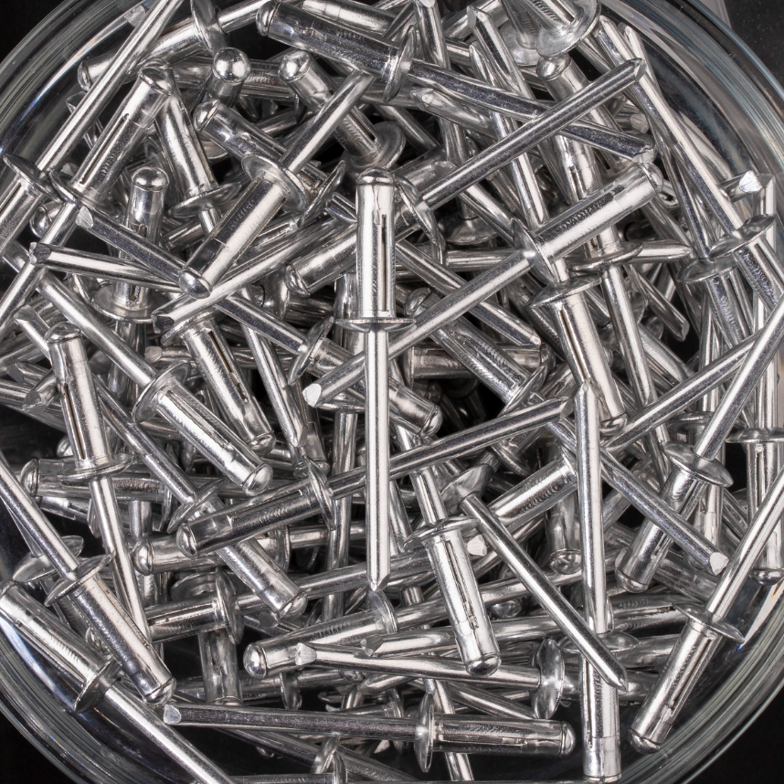 250 rivets étoilés à aluminium/aluminium à tête plate à Ø4,8x15,3mm - SCELL-IT - ED4815