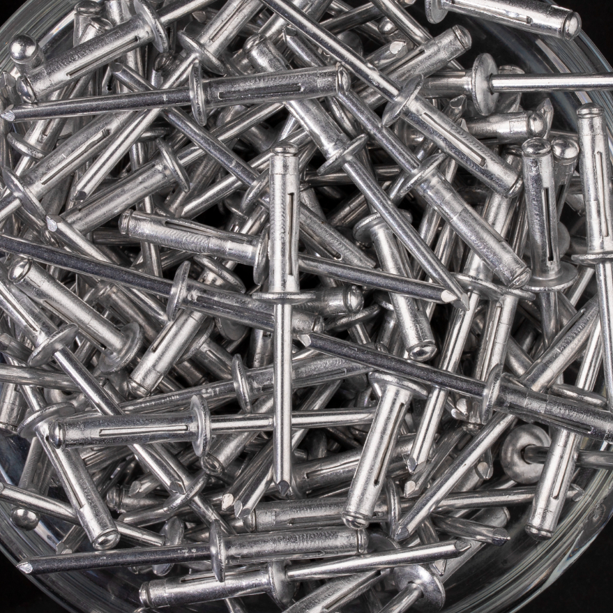 250 rivets étoilés à aluminium/aluminium à tête plate à Ø4,8x20,5mm - SCELL-IT - ED4820