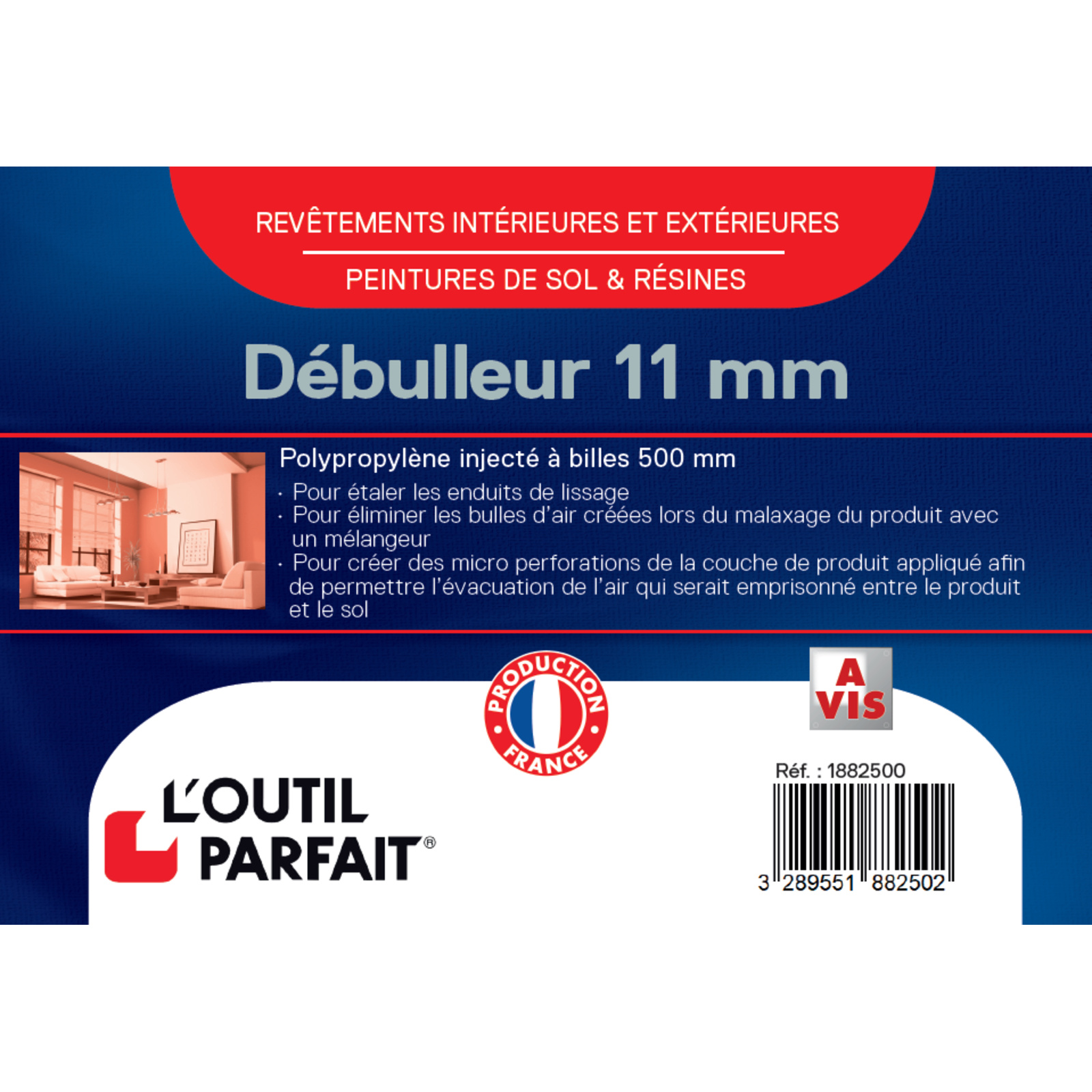 Débulleur Picots billes Taille 500 mm Pointes plastiques 11 mm L'OUTIL PARFAIT - 1882500