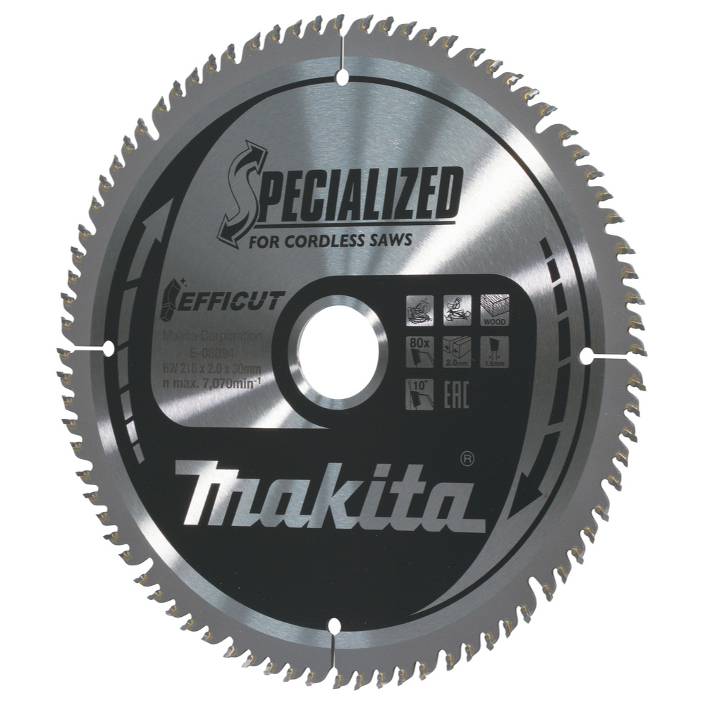 LAME CARBURE EFFICUT BOIS 216x30x80D MAKITA - E08894