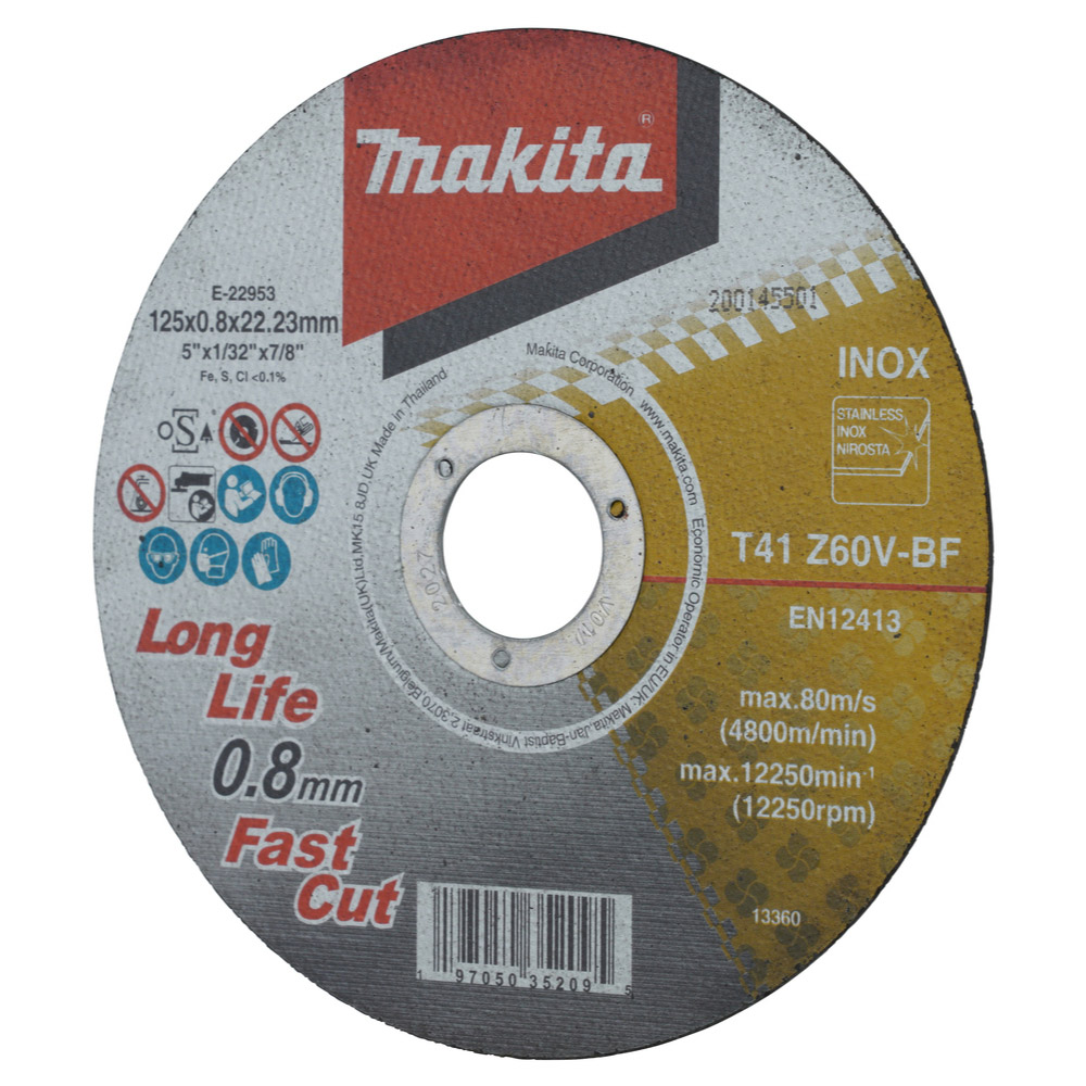 25xDISQUE À TRONÇ. INOX 125x0,8MM Z60V - MAKITA - E-22953-25