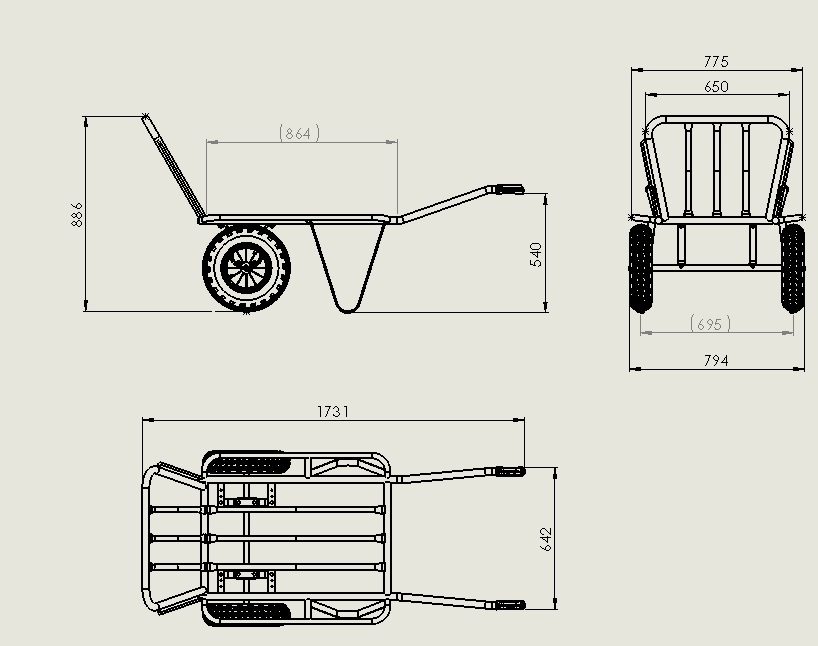 Brouette Haemmerlin Pro Select Agricola 2 Roues Gonflées -302075701