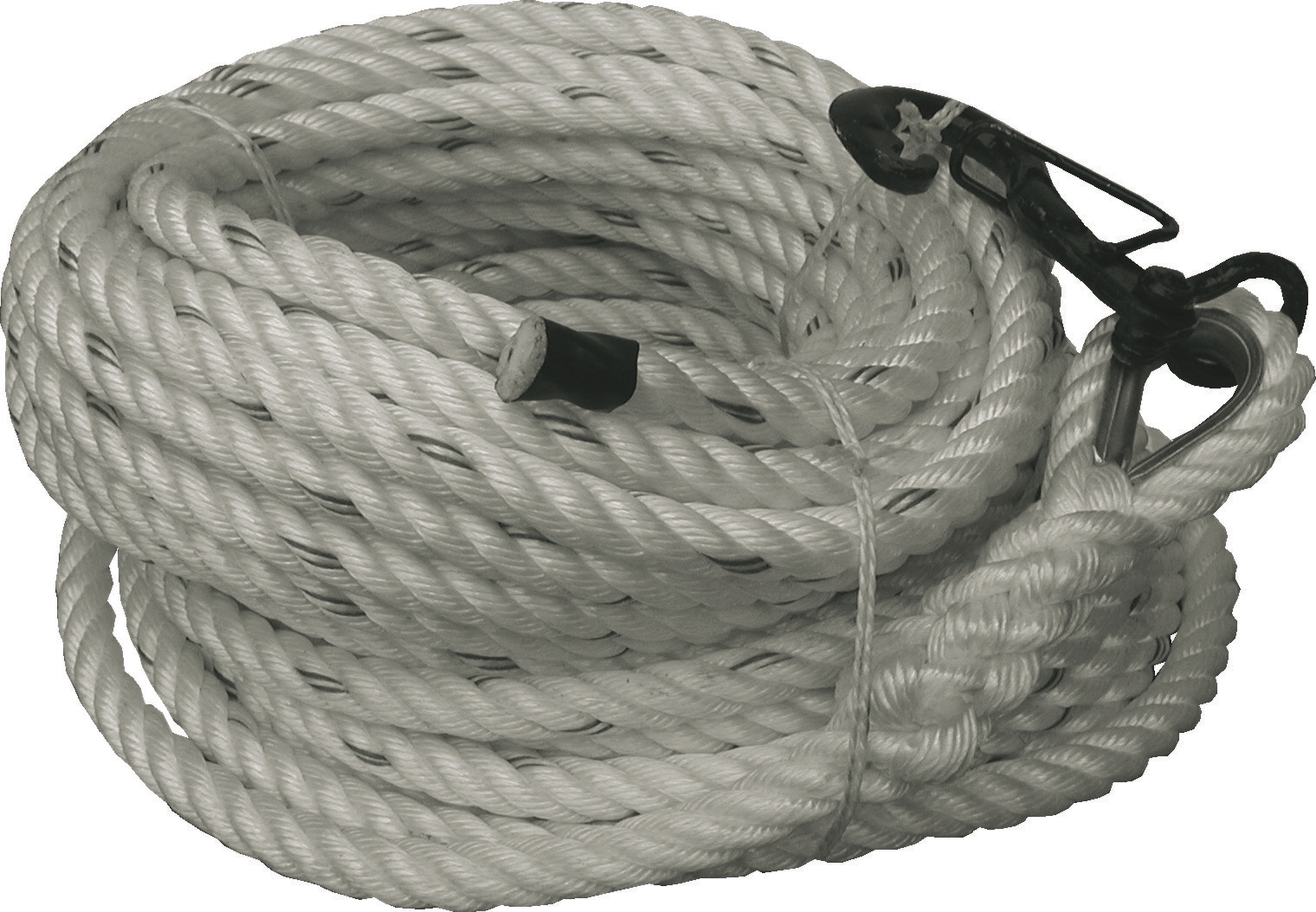 CORDE POLYPROPYLENE 30M Diam.22MM AVEC CROCHET POUR POULIE FORGES DE MAGNE - 383440