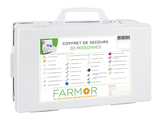 COFFRET DE SECOURS FARMOR 20 PERSONNES EN ABS -FAR 1050 AP