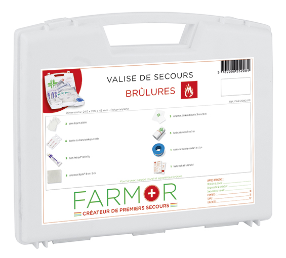 COFFRET DE SECOURS FARMOR 'BRÛLURES'-FAR2080PP
