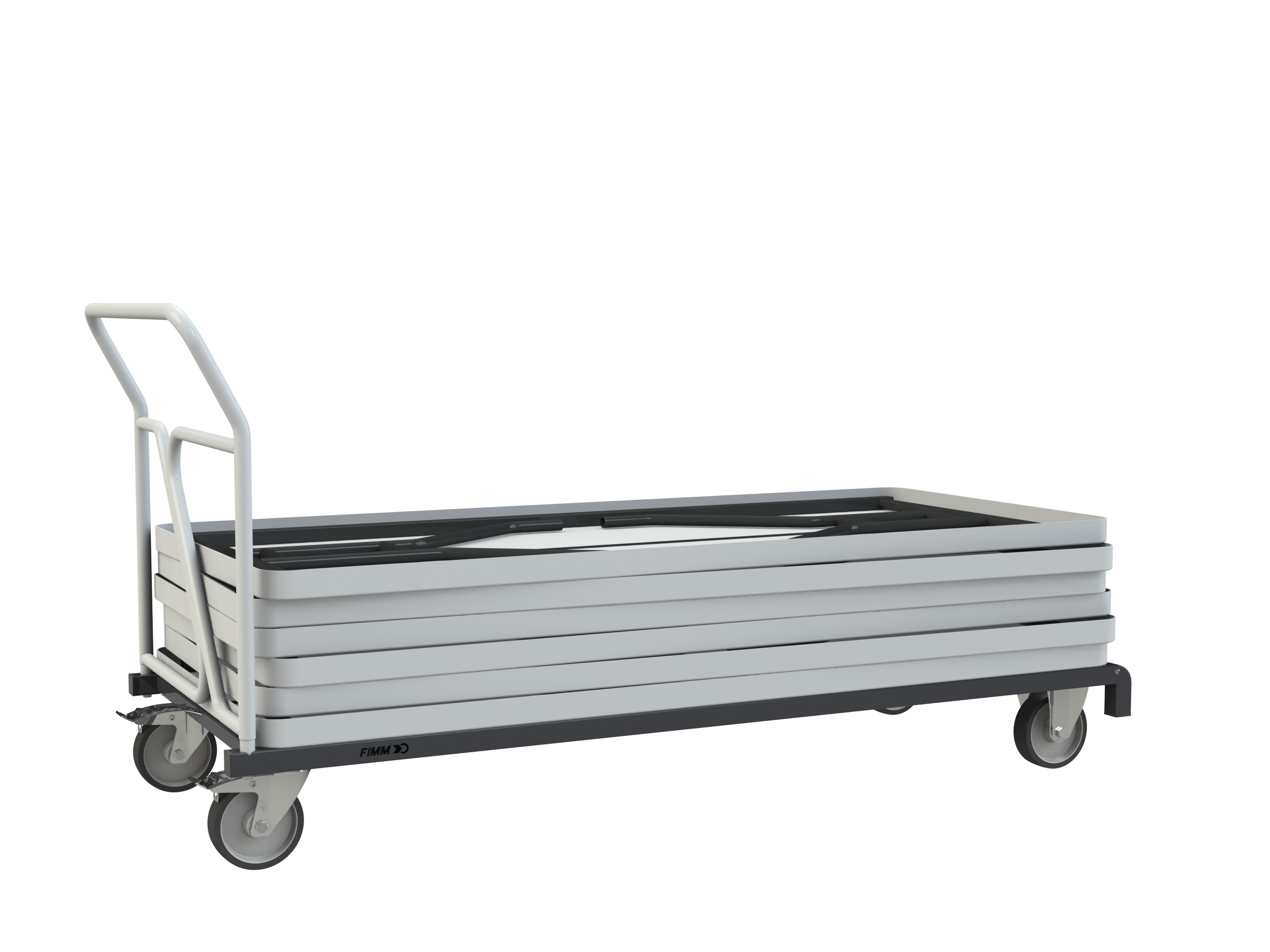 Chariot porte table empilable rectangulaire 1800 x 800 mm FIMM - 800007628