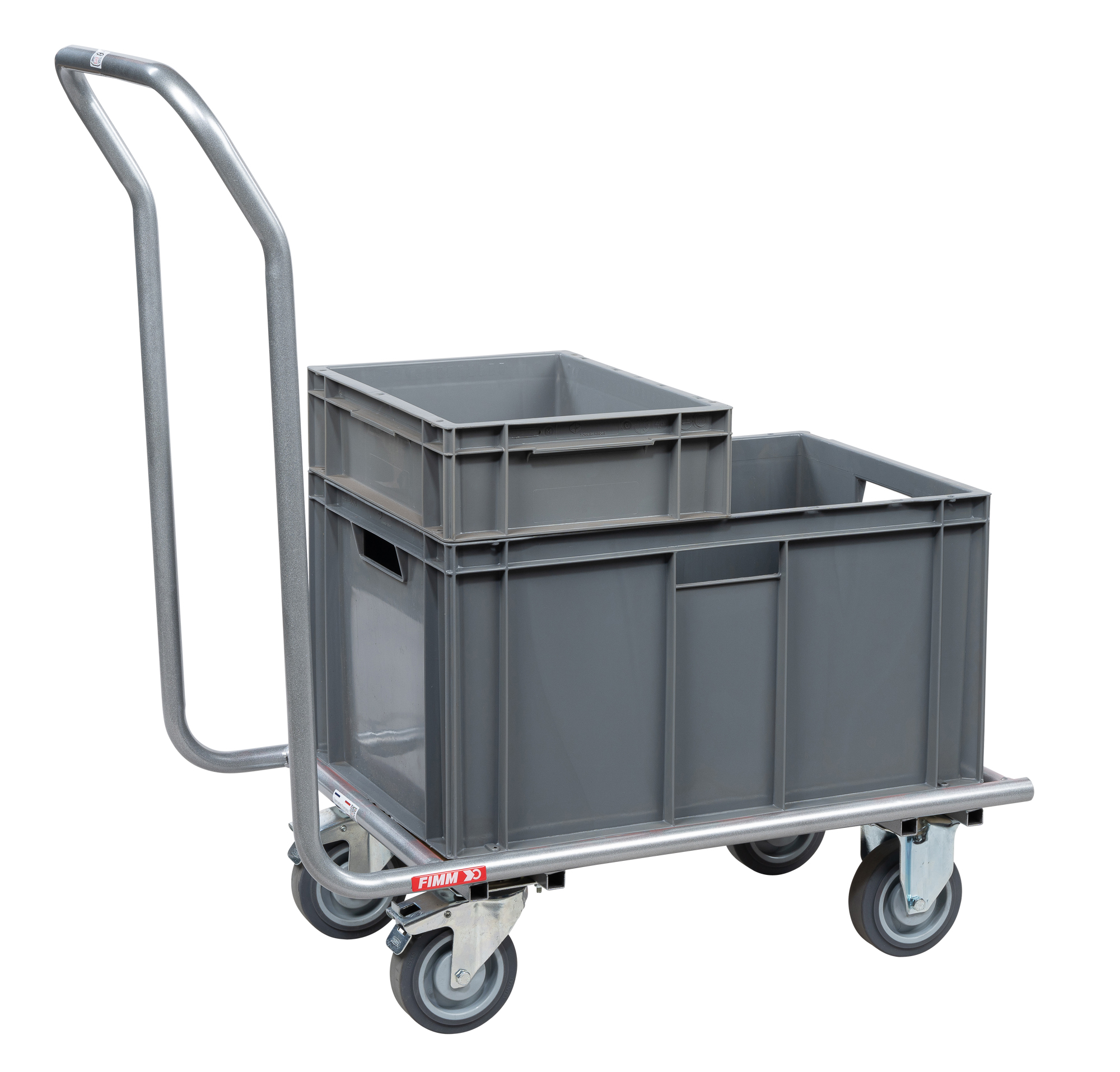 Chariot 250 kg 720 x 450 mm dossier fixe roues Ø 125 mm FIMM - 800009759