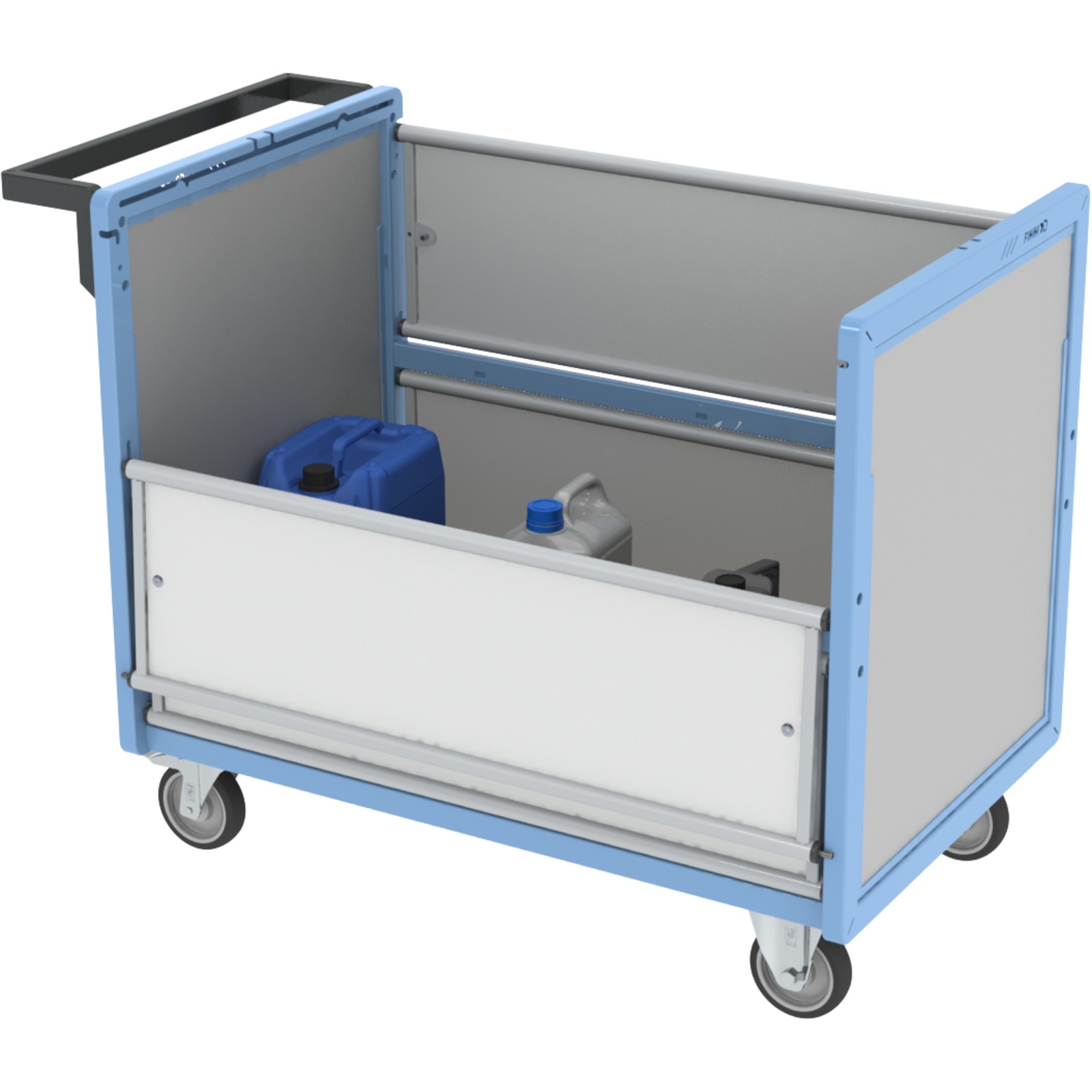 Chariot conteneur plaque alvéolaire sans toit 1000x600 mm 250 kg - FIMM - 800726122