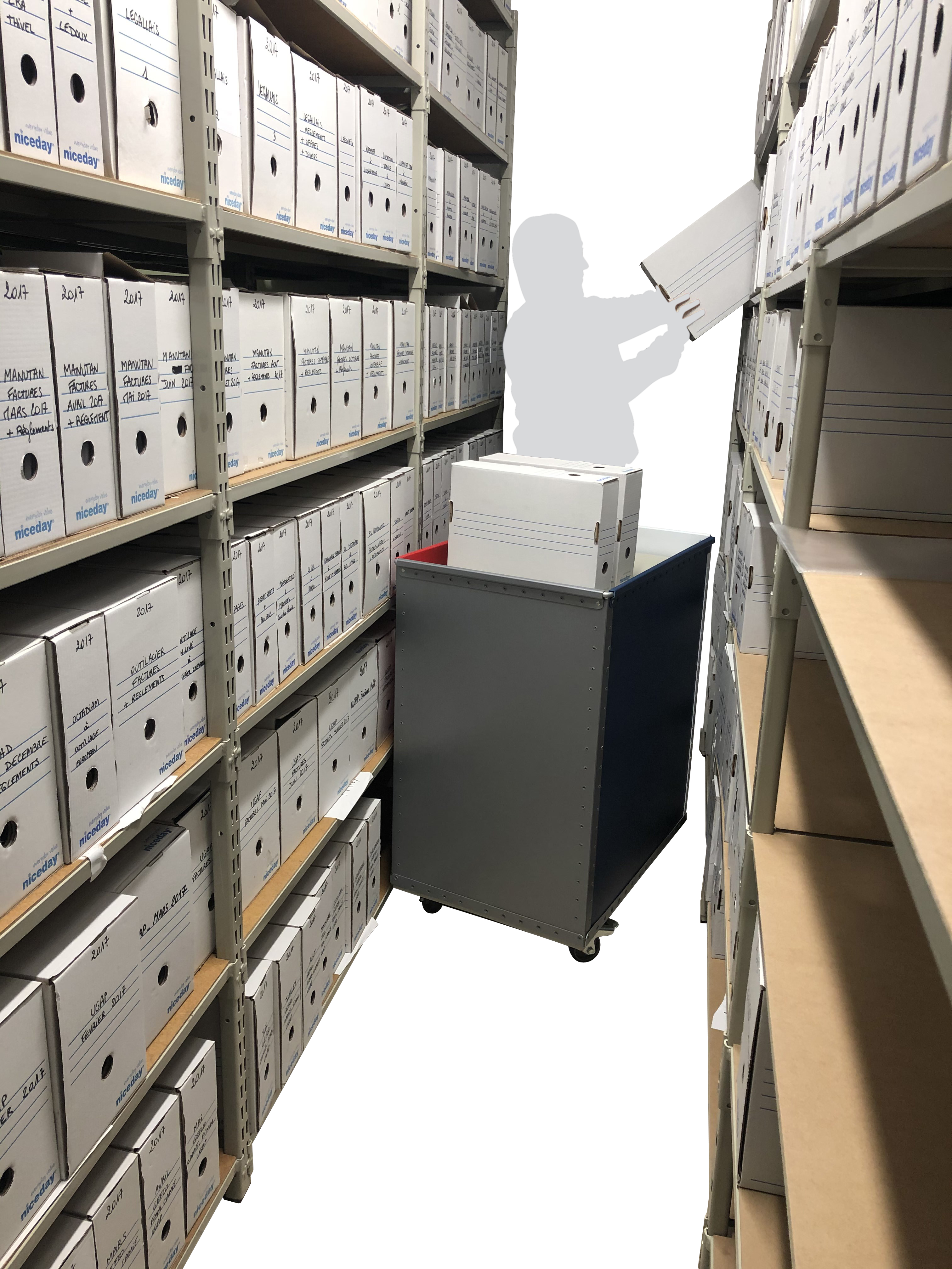 Chariot niveau constant 25 kg polypropylène 650x450 mm FIMM - 805010700