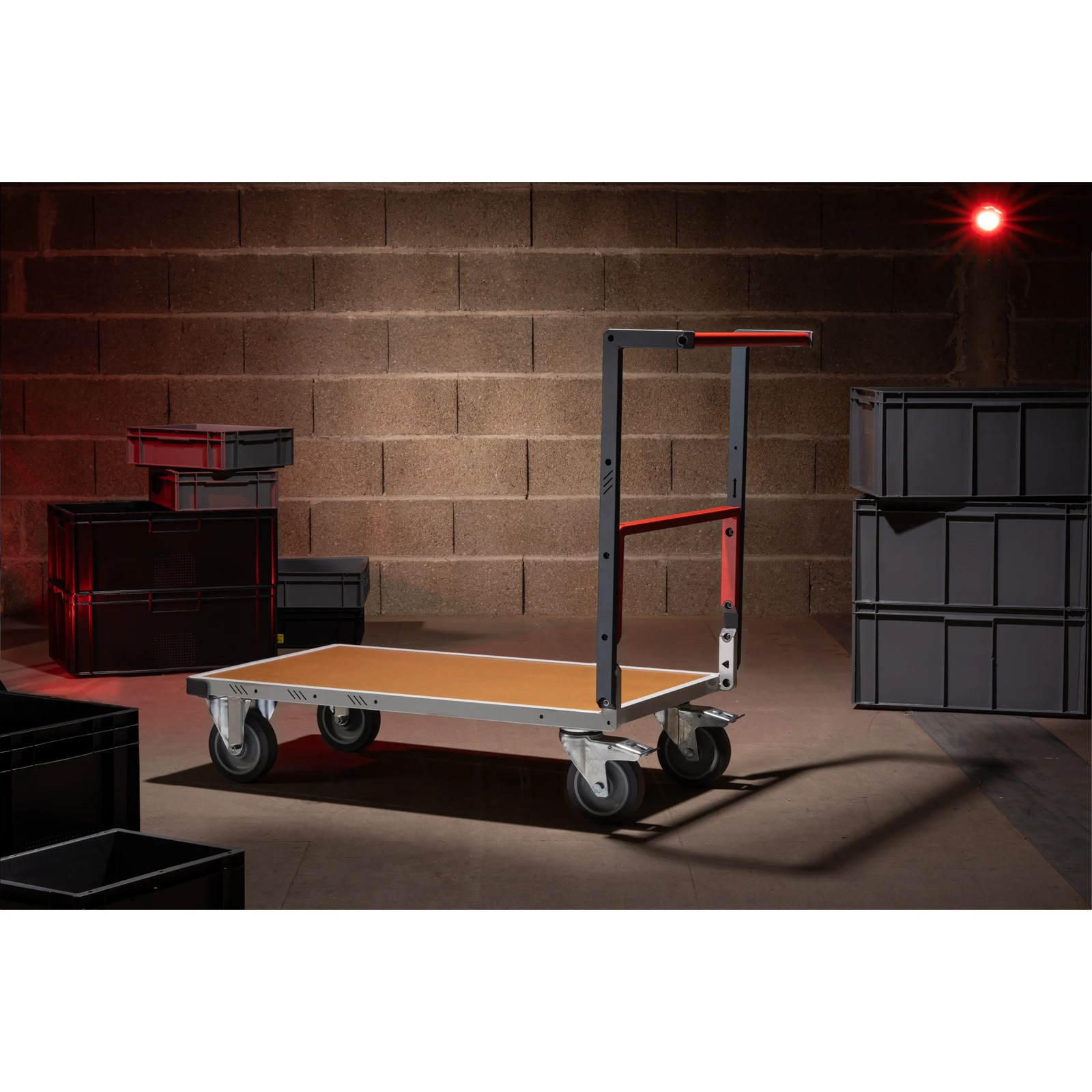 Chariot monté dossier repliable 1000x600 mm plateau médium roues TPE 400 kg - FIMM - 806722241