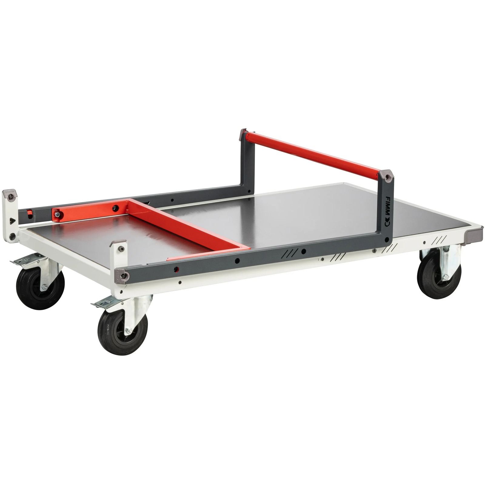 Chariot monté dossier repliable 1000x600 mm plateau tôle galva roues CC 250 kg - FIMM - 806722311