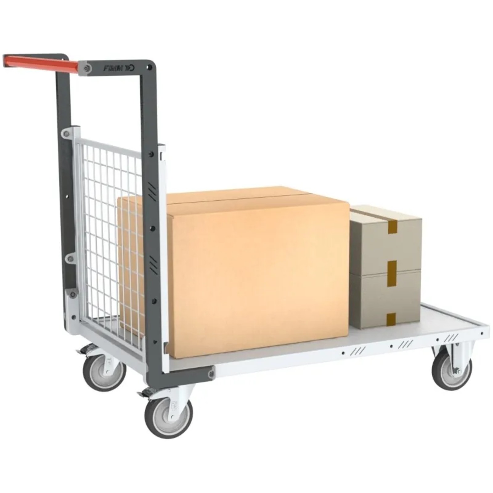Chariot modulaire grillagé 1 dossier plateau bois 850x500 mm 250 kg - FIMM - 806724141