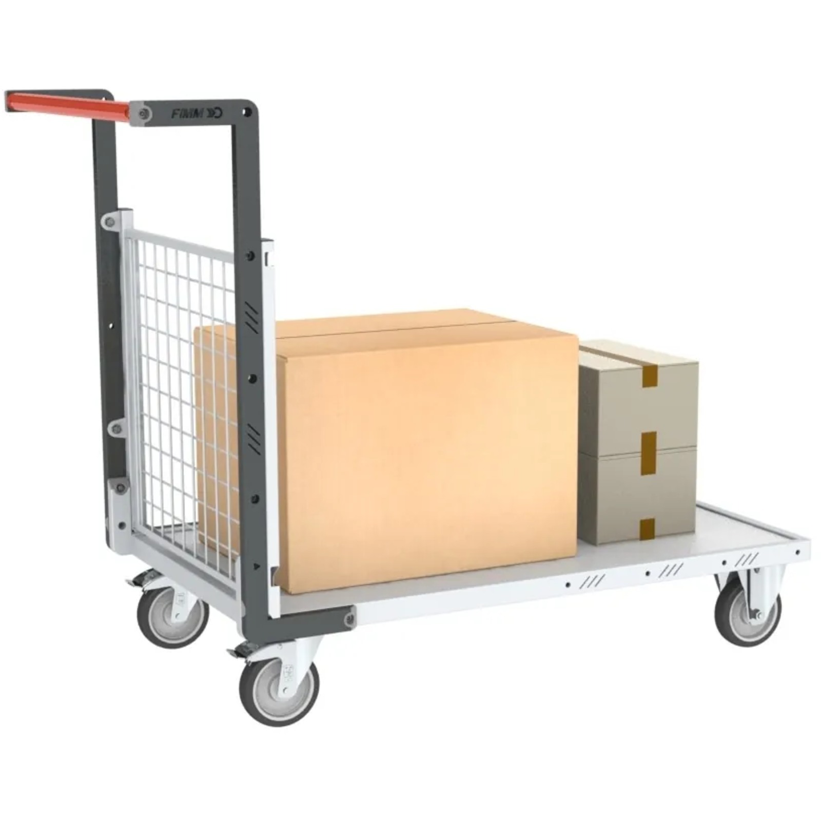 Chariot modulaire grillagé 1 dossier plateau bois 1000x600 mm 250 kg - FIMM - 806724241