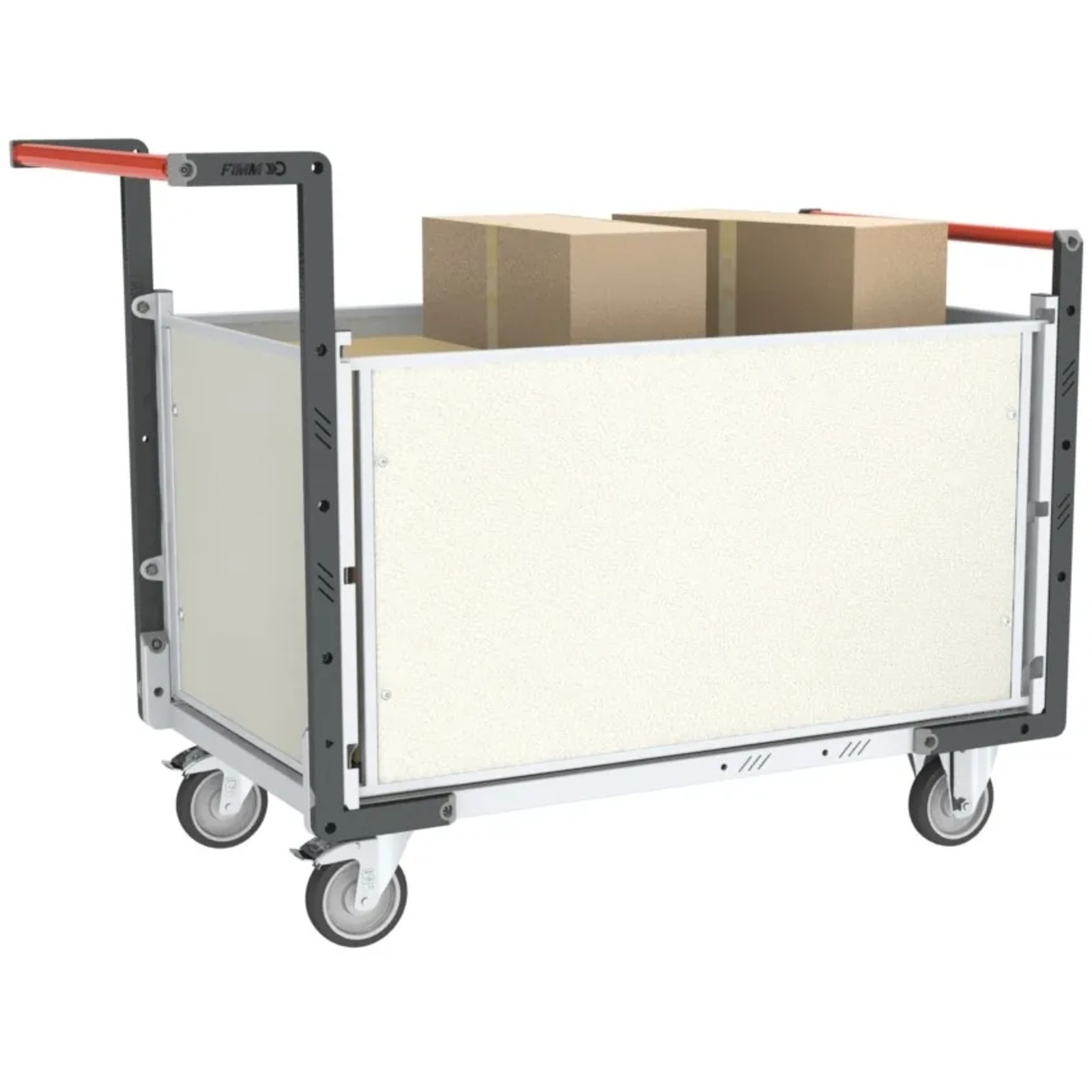 Chariot modulaire 2 dossiers + 2 ridelles et plateau 1000x600 mm 250 kg - FIMM - 806724285