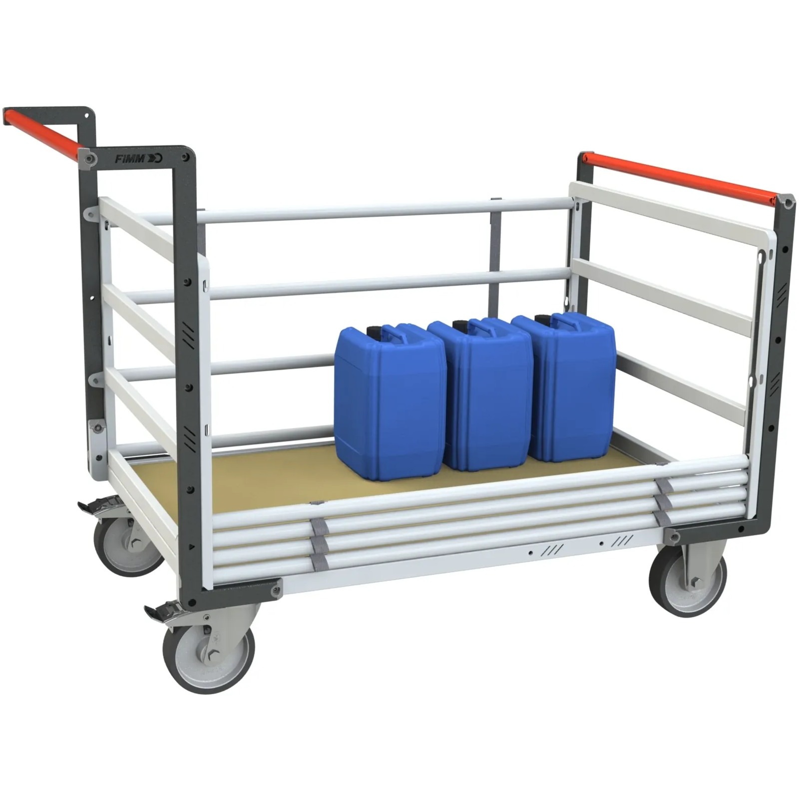 Chariot tube 2 dossiers + 2 ridelles et plateau 1000x600 mm 500 kg - FIMM - 806724515