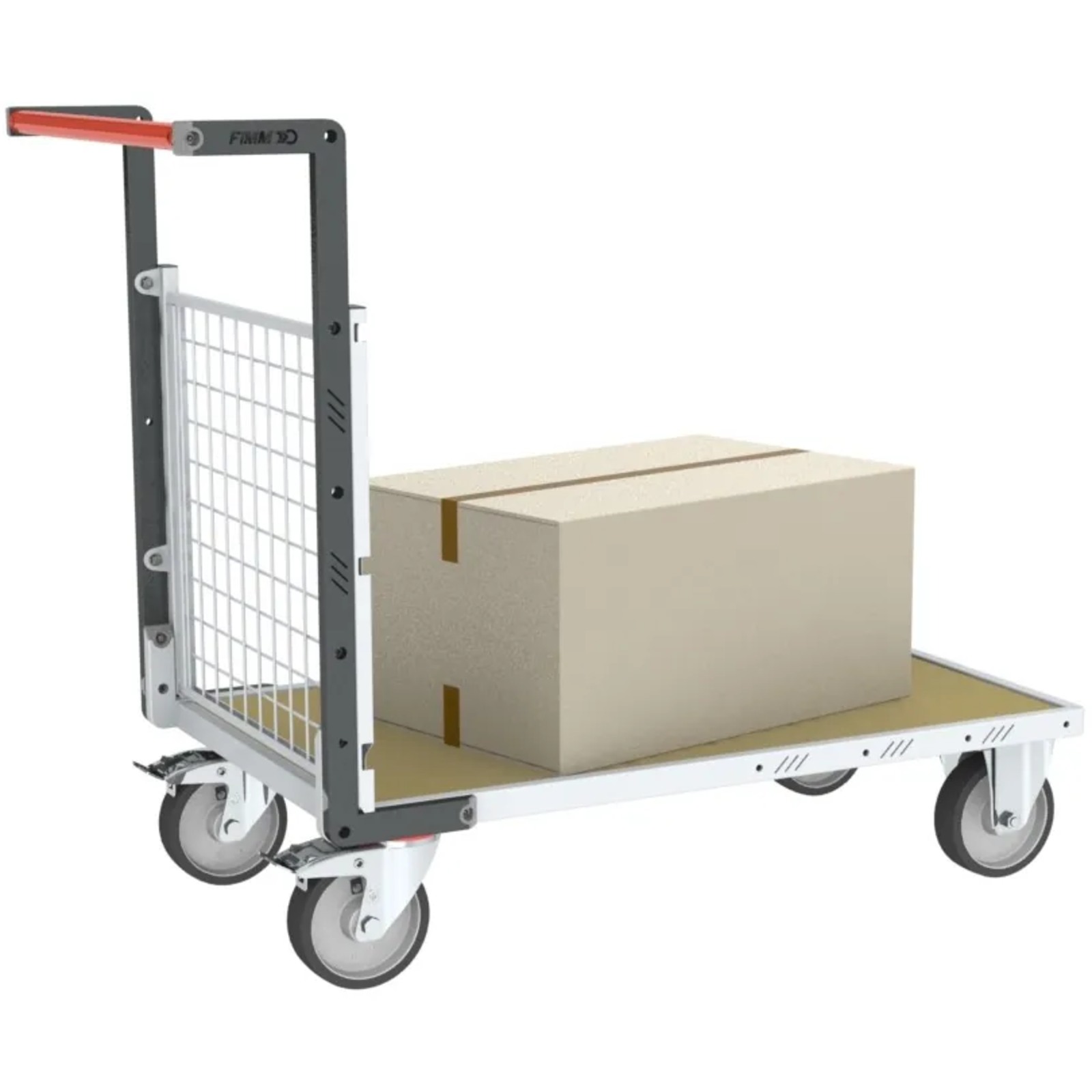 Chariot modulaire grillagé 1 dossier + plateau bois 1200x800 mm 500 kg - FIMM - 806724641