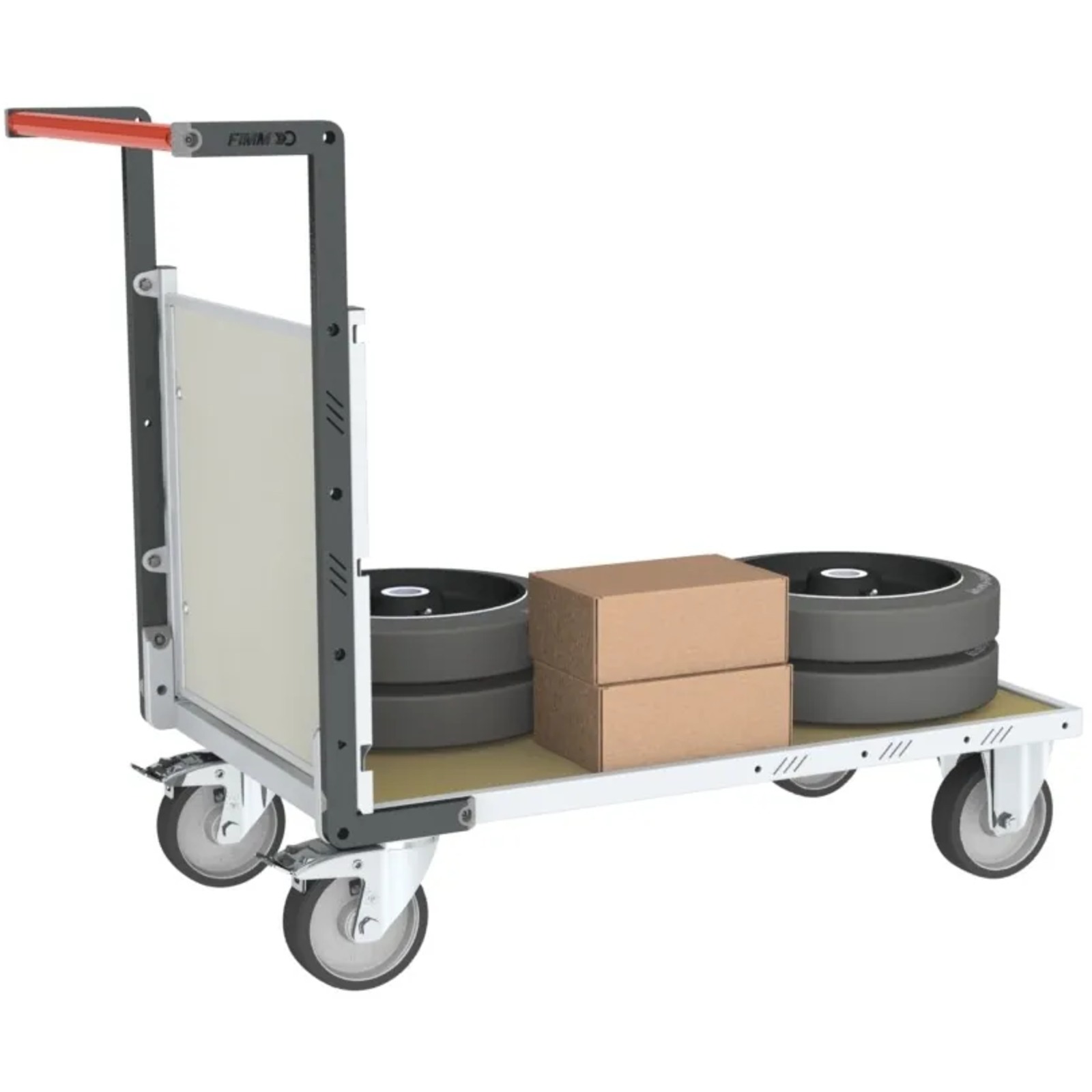 Chariot modulaire - 1 dossier + plateau bois médium 1200x800 mm 500 kg - FIMM - 806724671