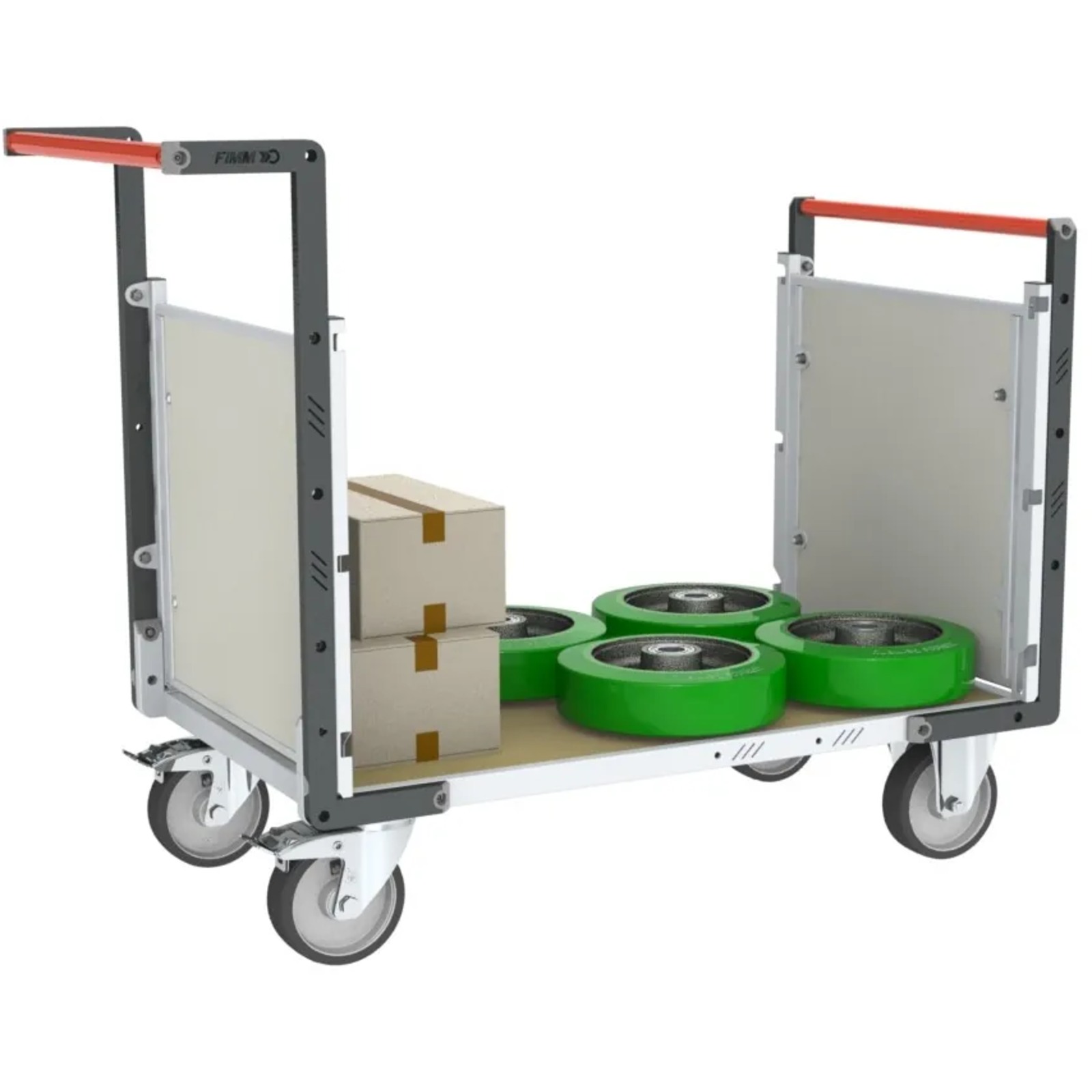 Chariot modulaire - 2 dossiers + plateau bois médium 1200x800 mm 500 kg - FIMM - 806724672