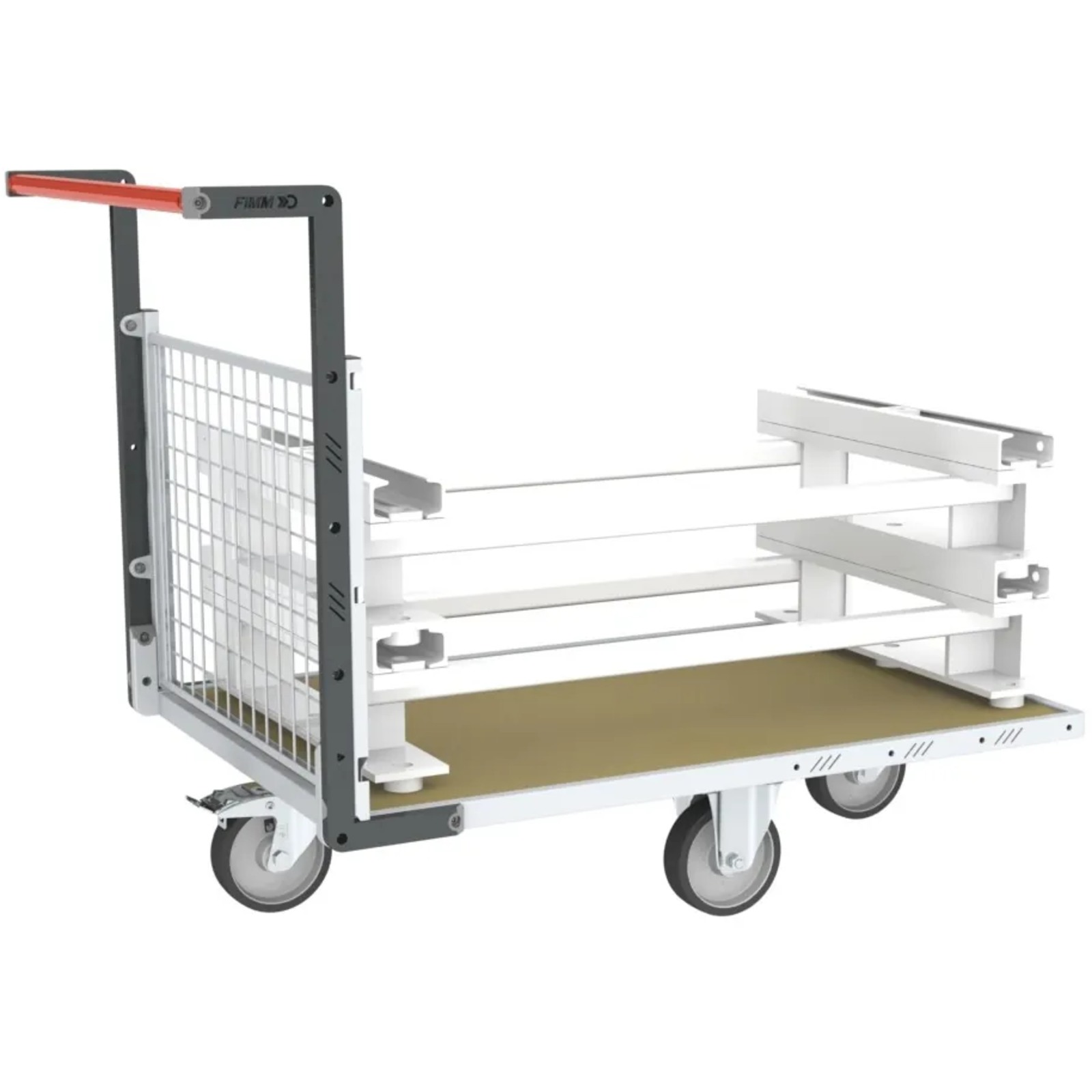 Chariot modulaire grillagé 1 dossier + plateau bois 1200x800 mm 500 kg - FIMM - 806724741