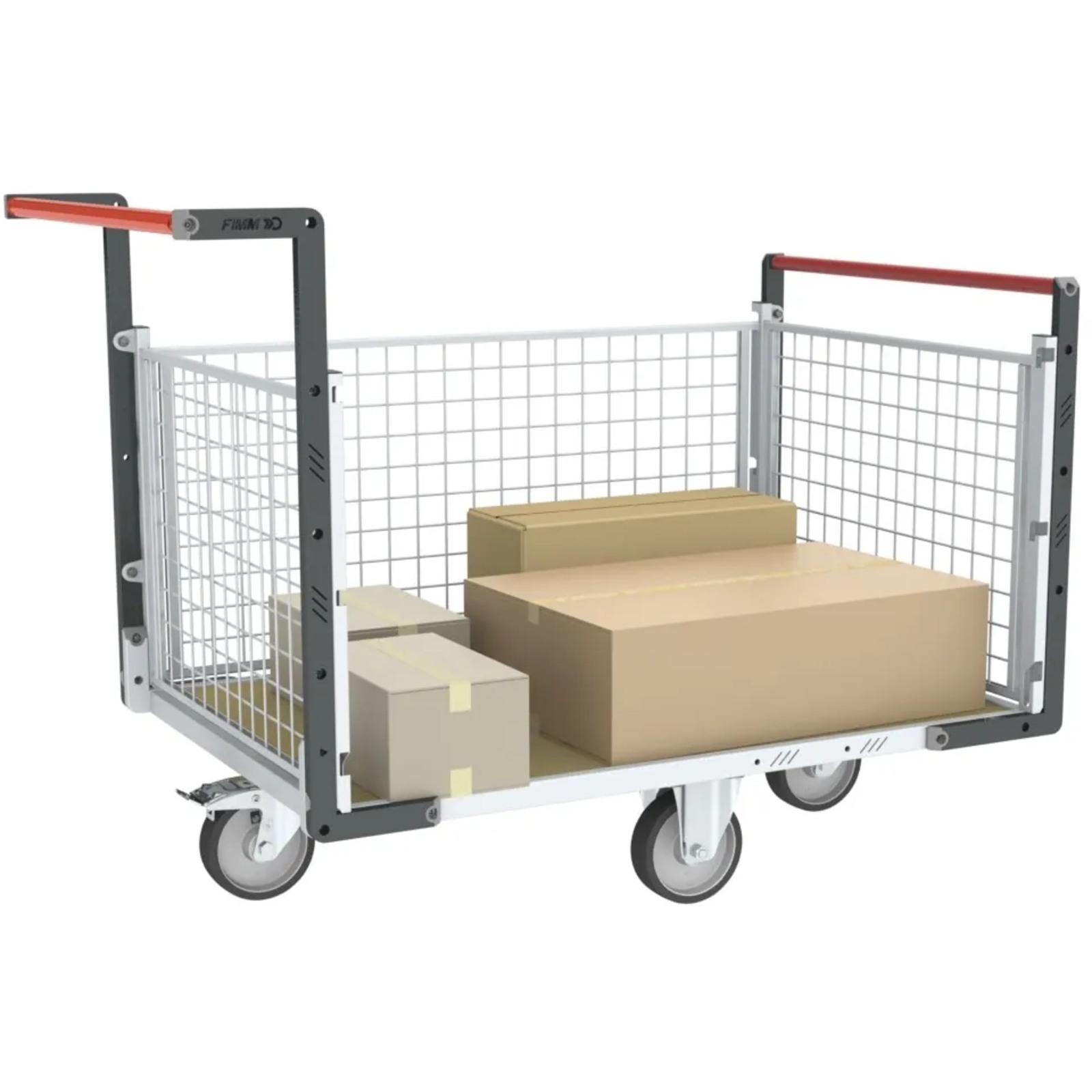 Chariot 2 dossiers + 1 ridelle et plateau bois 1200x800 mm 500 kg - FIMM - 806724744