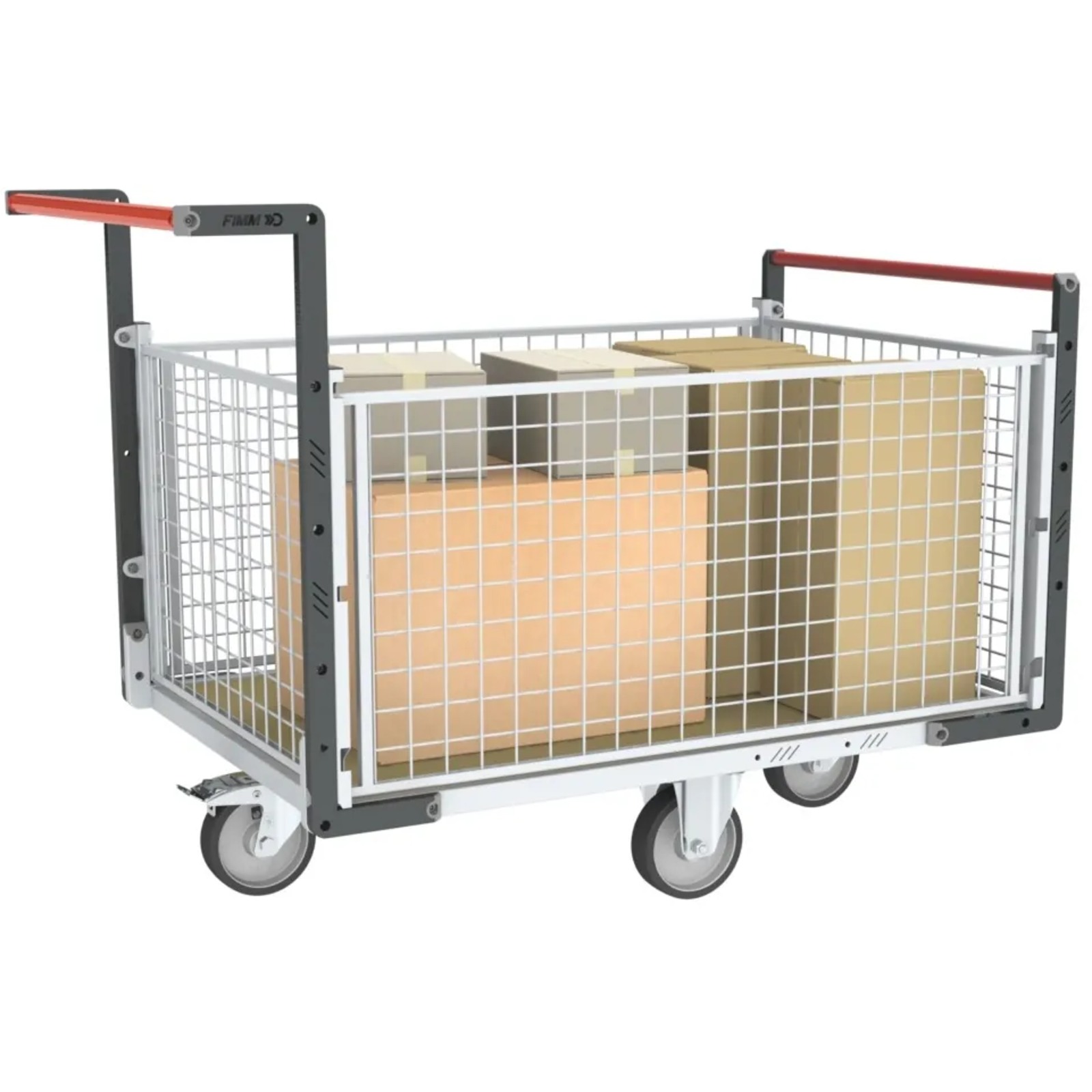 Chariot 2 dossiers + 2 ridelles et plateau 1200x800 mm 500 kg - FIMM - 806724745