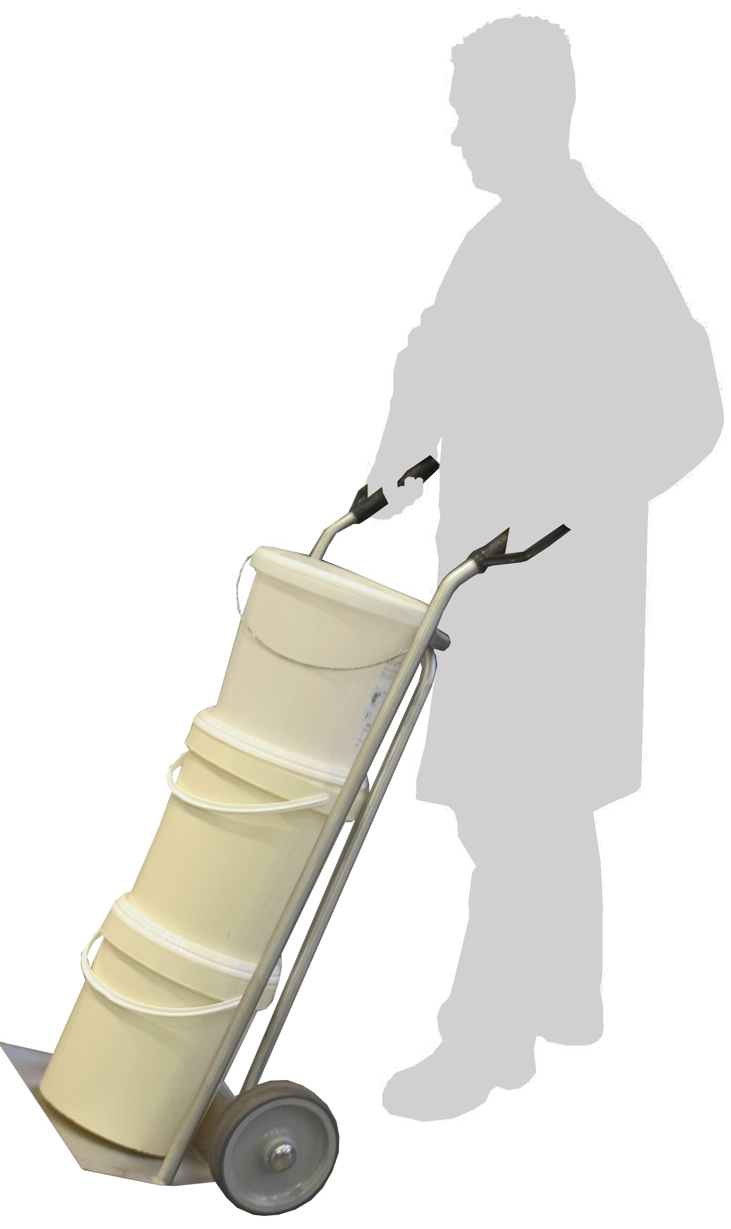 Diable 250kg inox bavette fixe roues Ø 200mm gris non tachant FIMM - 810000120