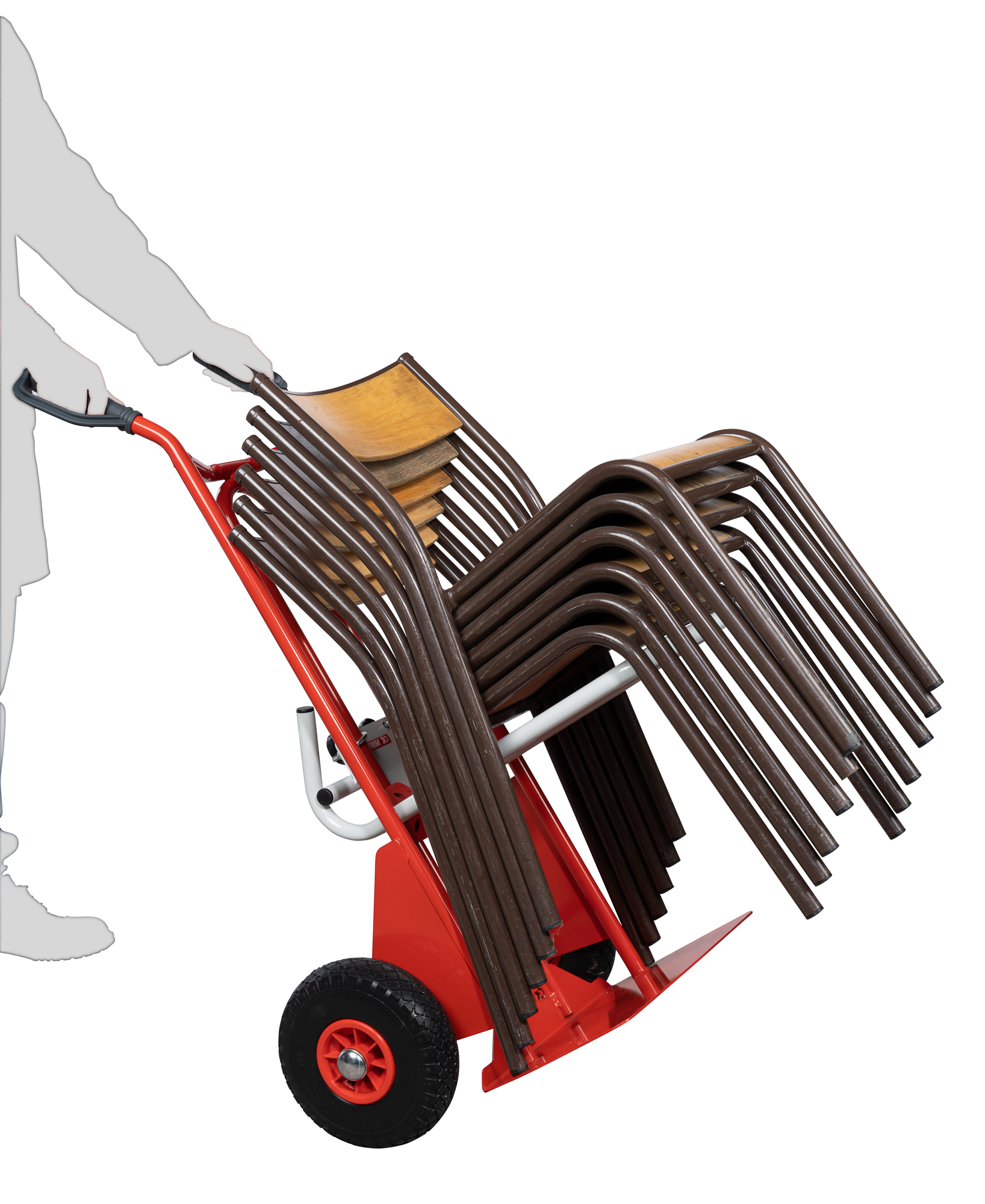 Diable porte chaise bavette fixe poignée ouverte 150 kg roues inc FIMM - 810005344