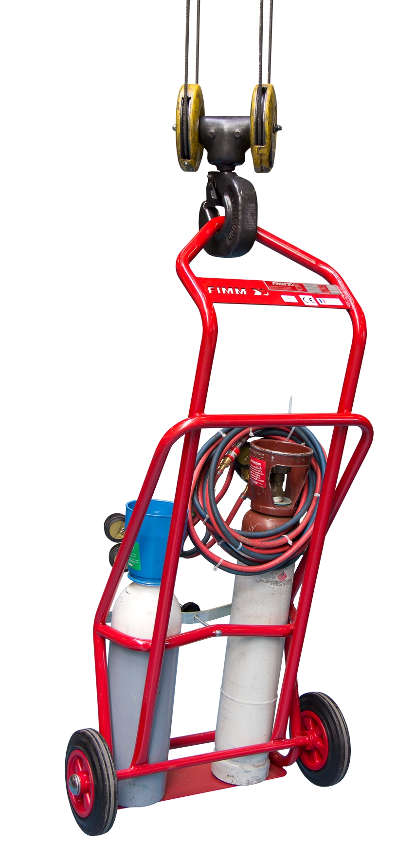 Diable 100 kg 2 bouteilles élingable roues caoutchouc FIMM - 810008371