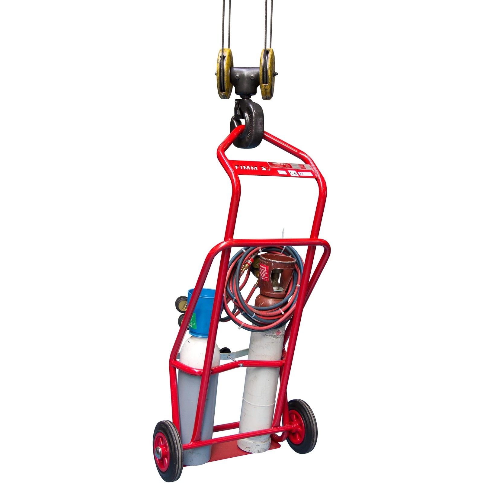 Diable 100 kg 2 bouteilles élingable roues caoutchouc FIMM - 810008371