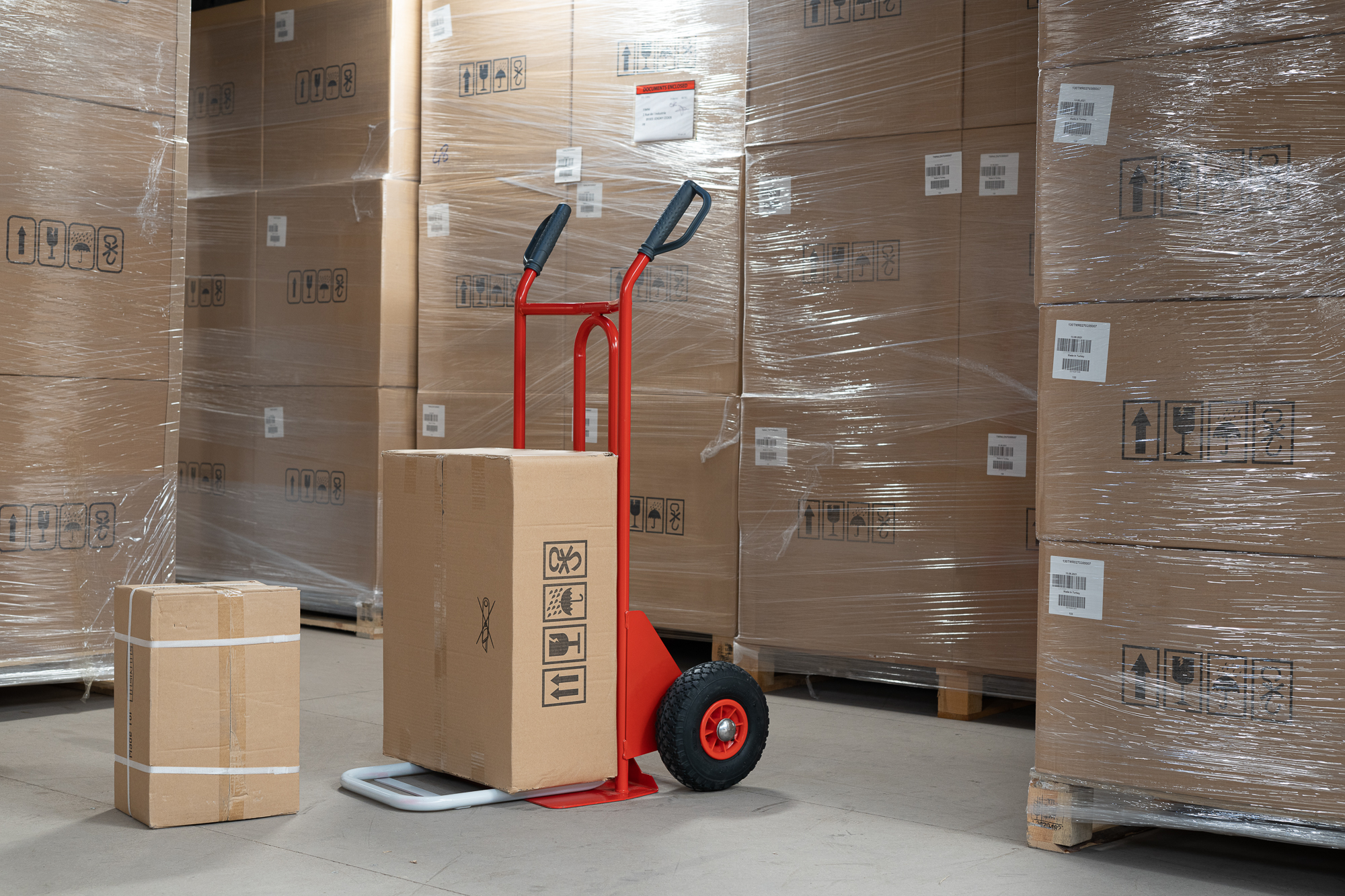 Diable 250 kg bavette mixte roues Ø 260 mm pneumatiques FIMM - 810202021