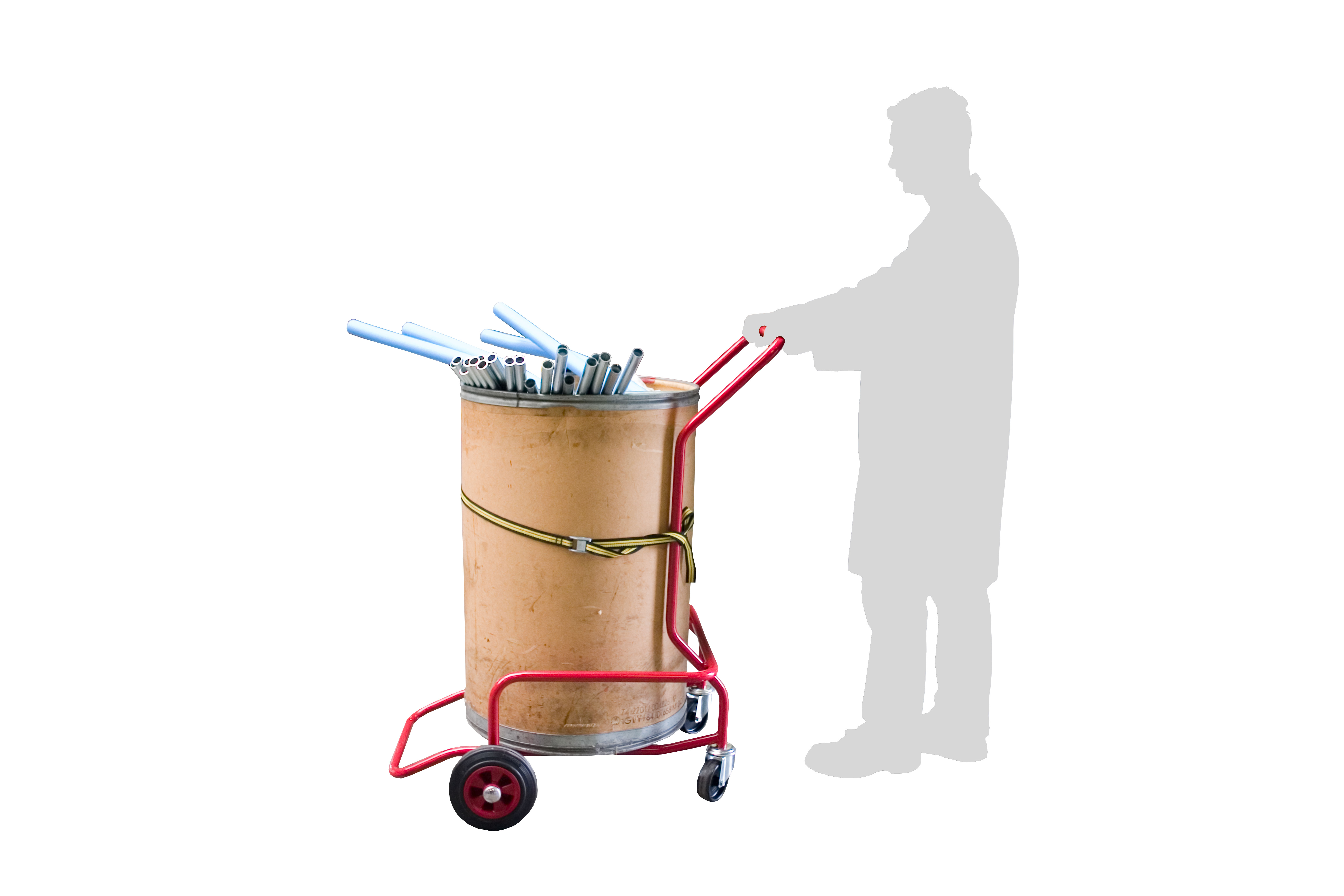 Rouleur de fût 250 kg roues Ø 250 mm caoutchouc FIMM - 840000216