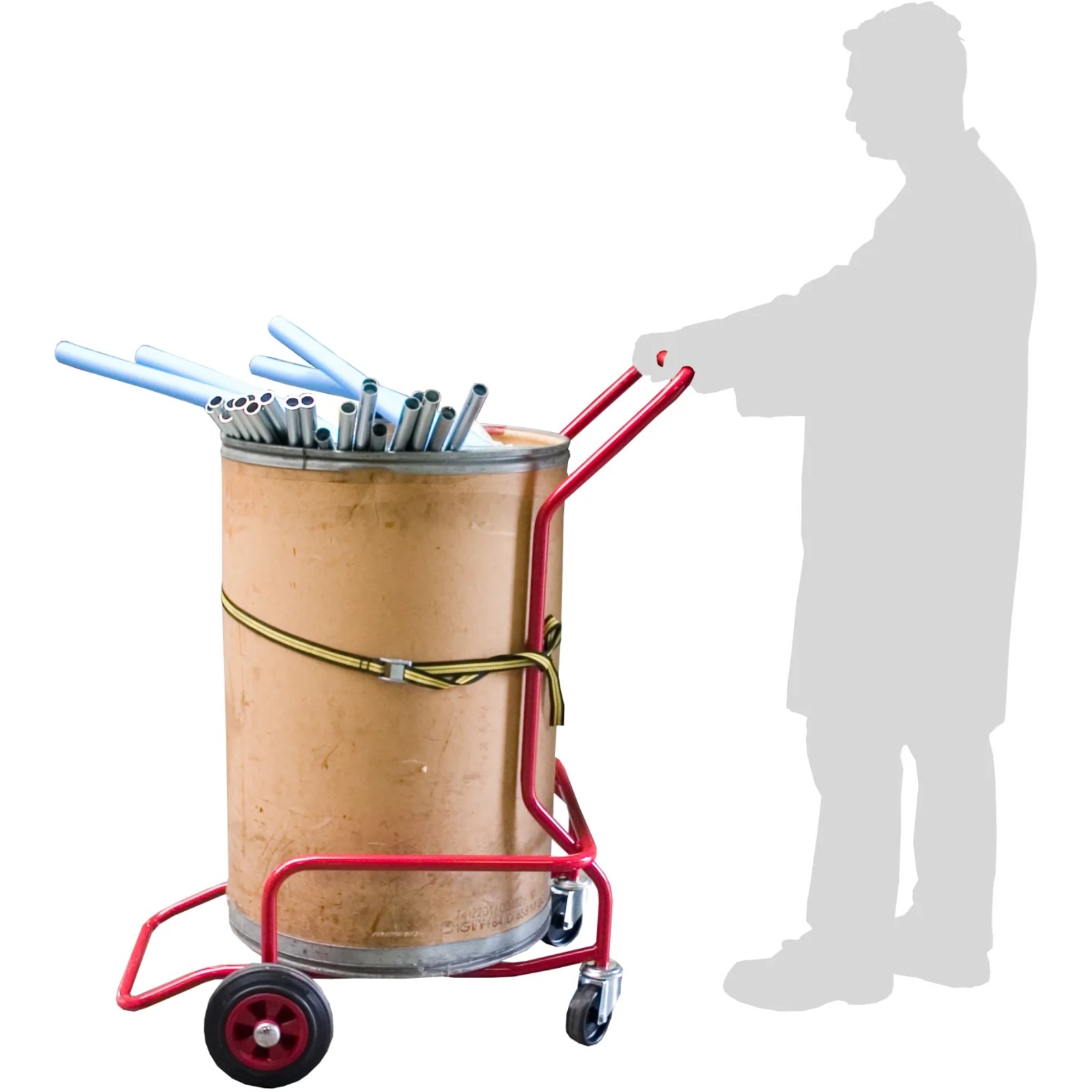 Rouleur de fût 250 kg roues Ø 250 mm caoutchouc FIMM - 840000216