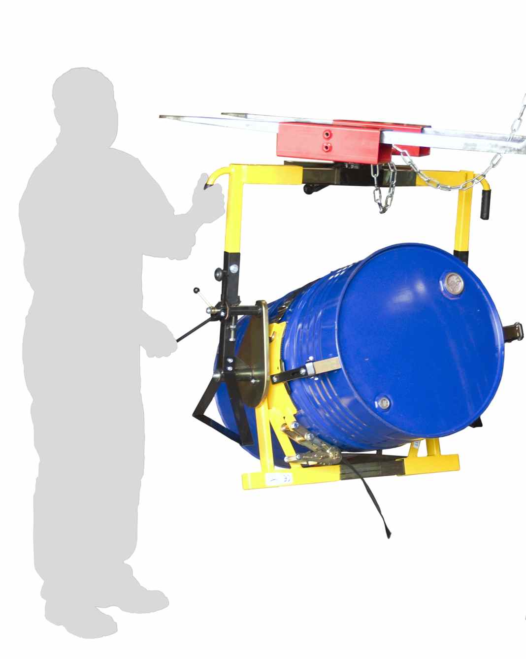 Retourneur de fût 350 kg métal ou plastique à rebord FIMM - 845006614