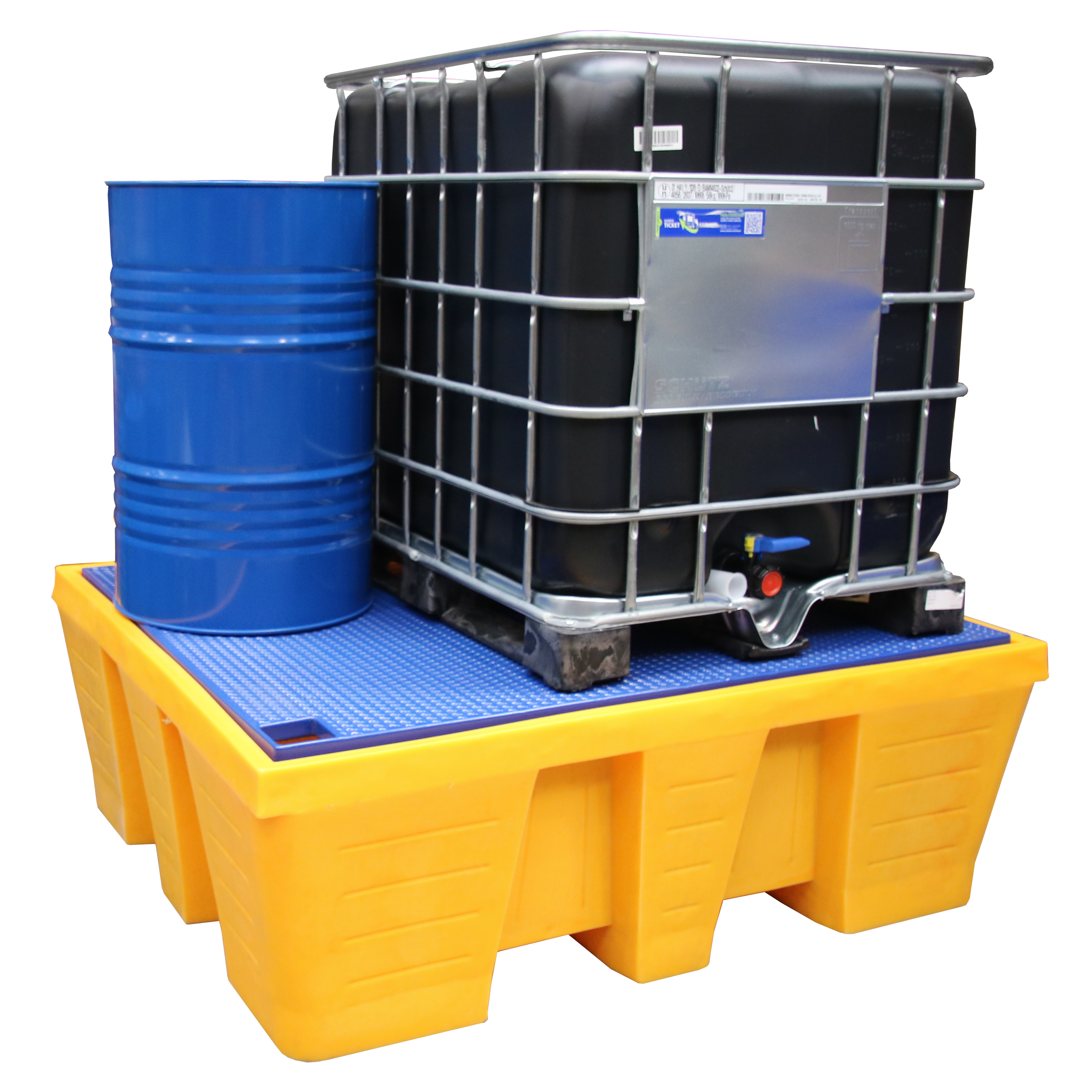 Bac PEHD 1 transicuve 1000 L caillebotis acier galvanisé FIMM - 845006636