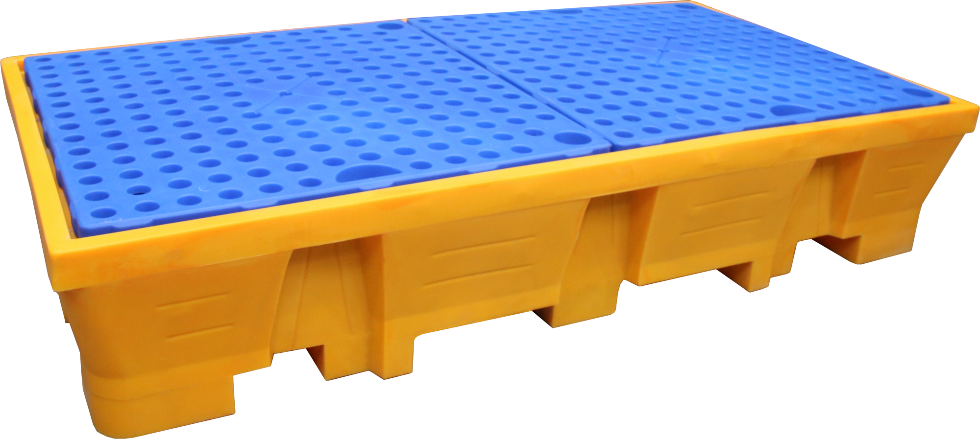 Bac PEHD 2 transicuves 1050 L caillebotis acier galvanisé FIMM - 845009501