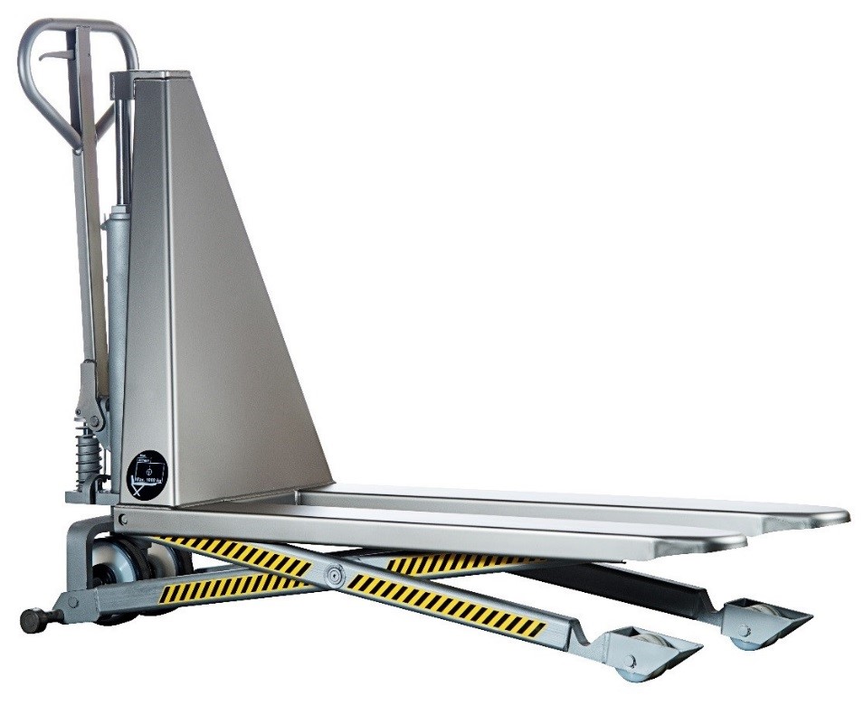 Transpalette haute levée manuel 1000 kg semi inox fourche 1200 mm FIMM - 855010418