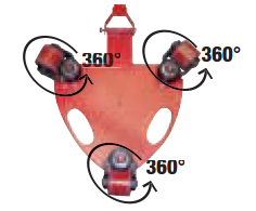 Rouleur charges lourdes 2T pivotant 3 galets avec timon FIMM - 865006716
