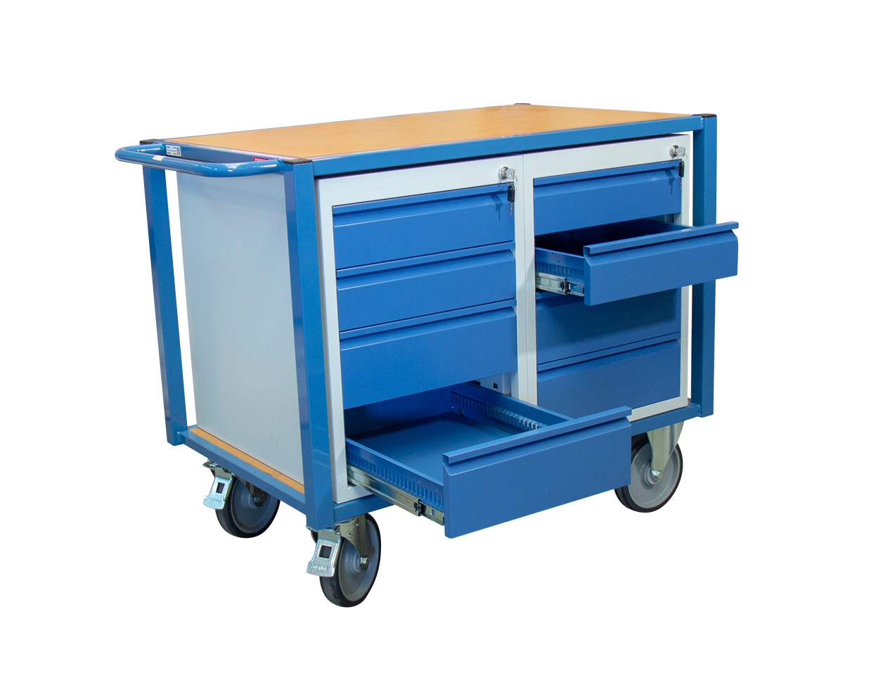 Servante 500 kg 2 plateaux 1060x680 mm 2 blocs tiroirs FIMM - 880002990