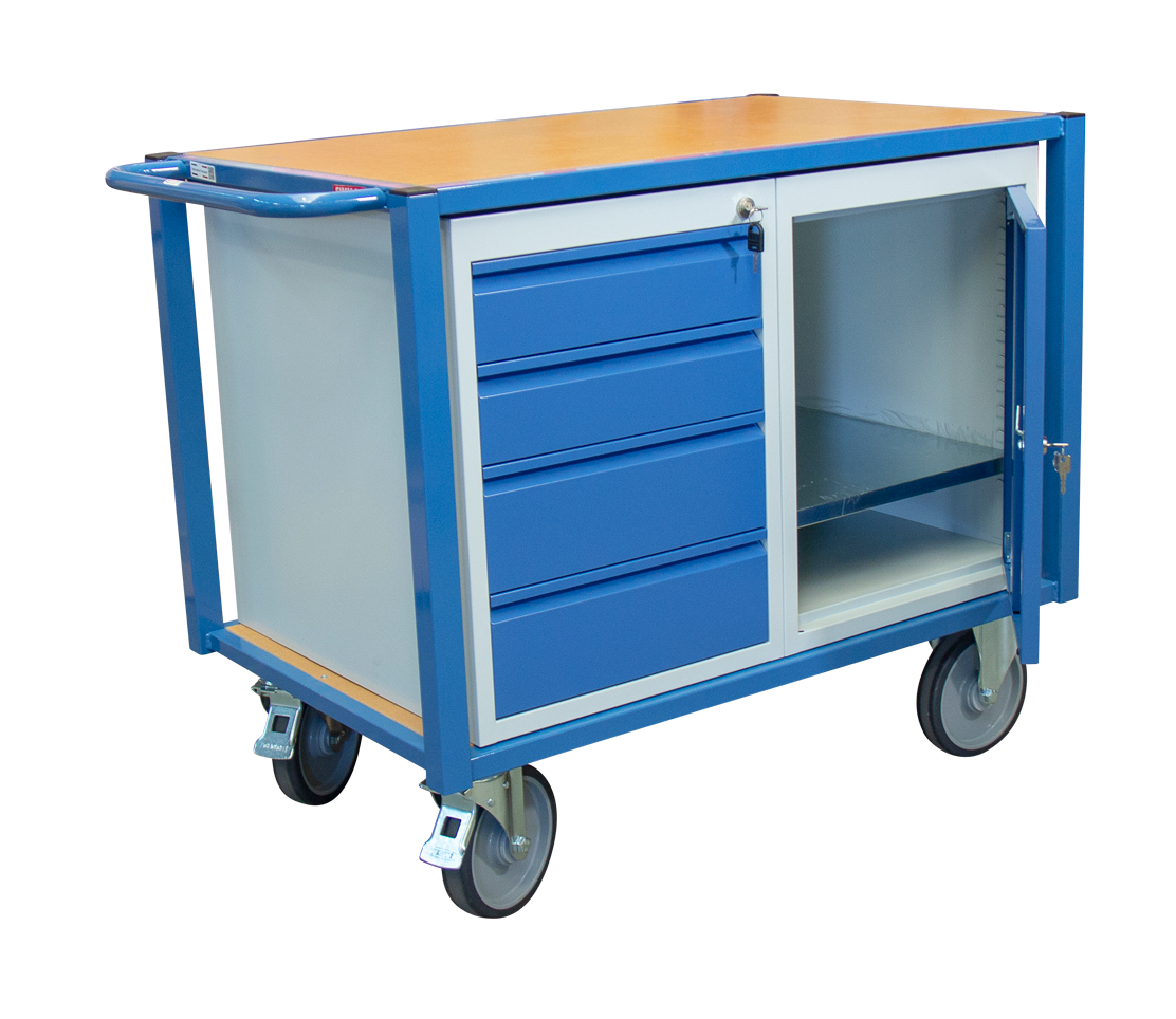 Servante d'atelier équipée 1 bloc porte et 1 bloc tiroirs 500 kg FIMM - 880002991