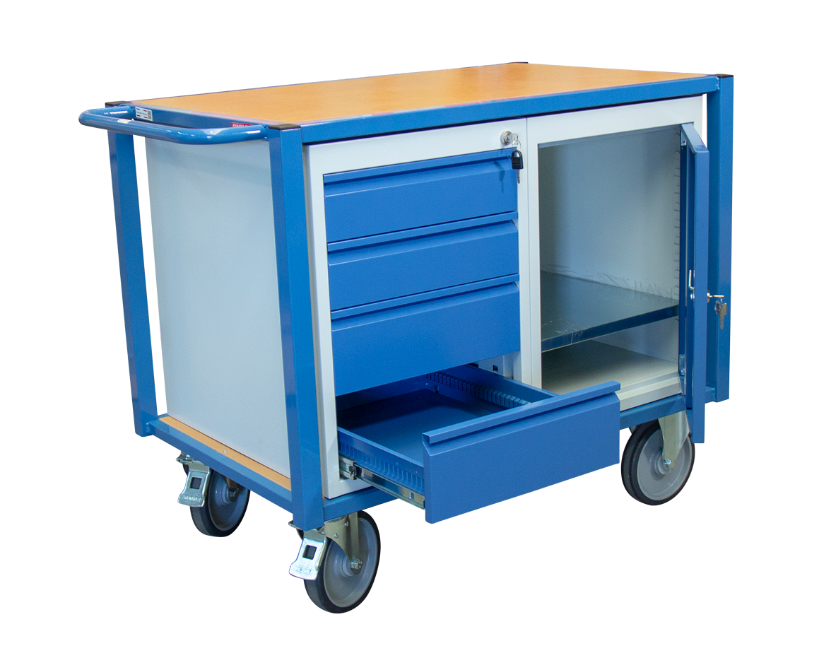 Servante d'atelier équipée 1 bloc porte et 1 bloc tiroirs 500 kg FIMM - 880002991