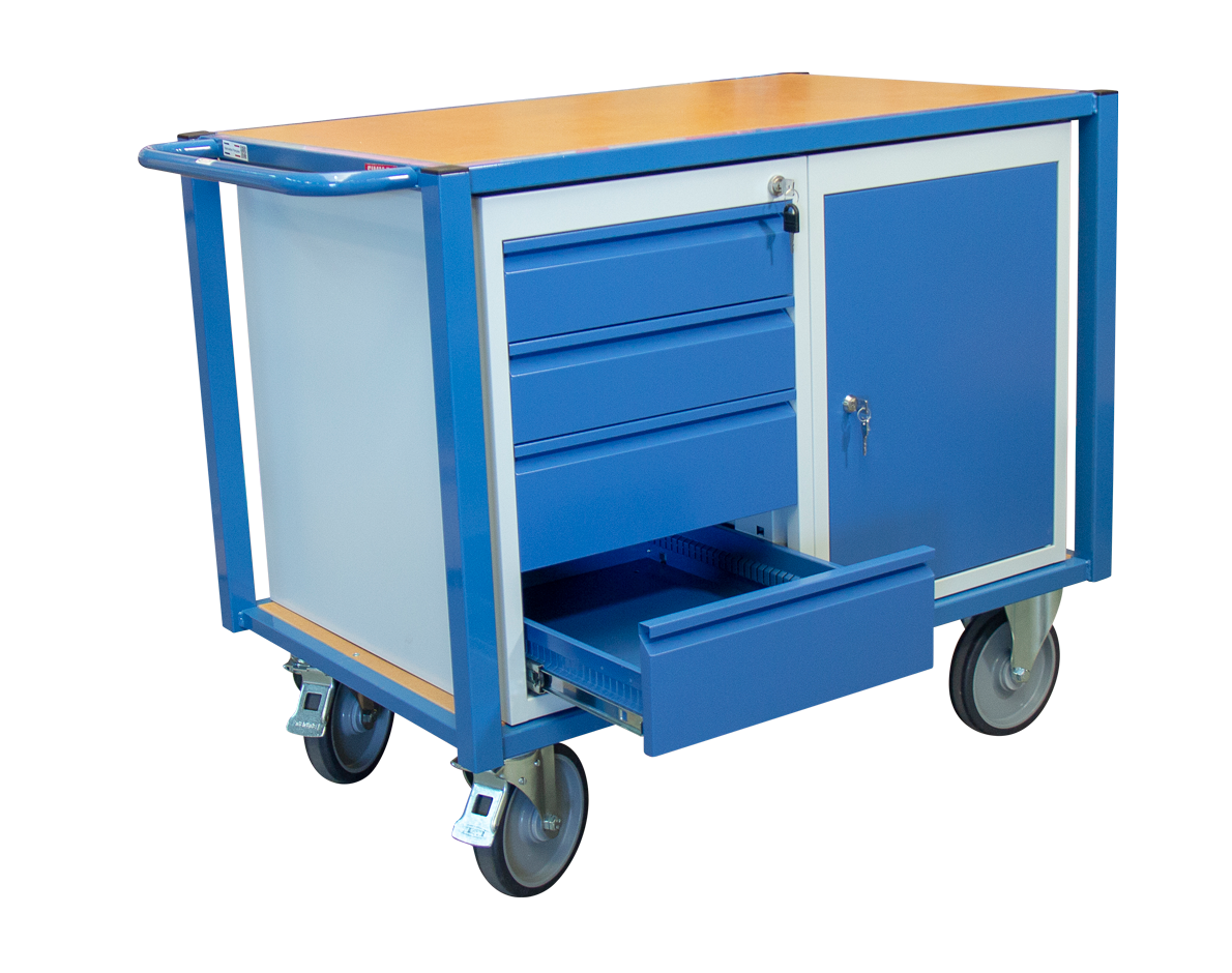 Servante d'atelier équipée 1 bloc porte et 1 bloc tiroirs 500 kg FIMM - 880002991