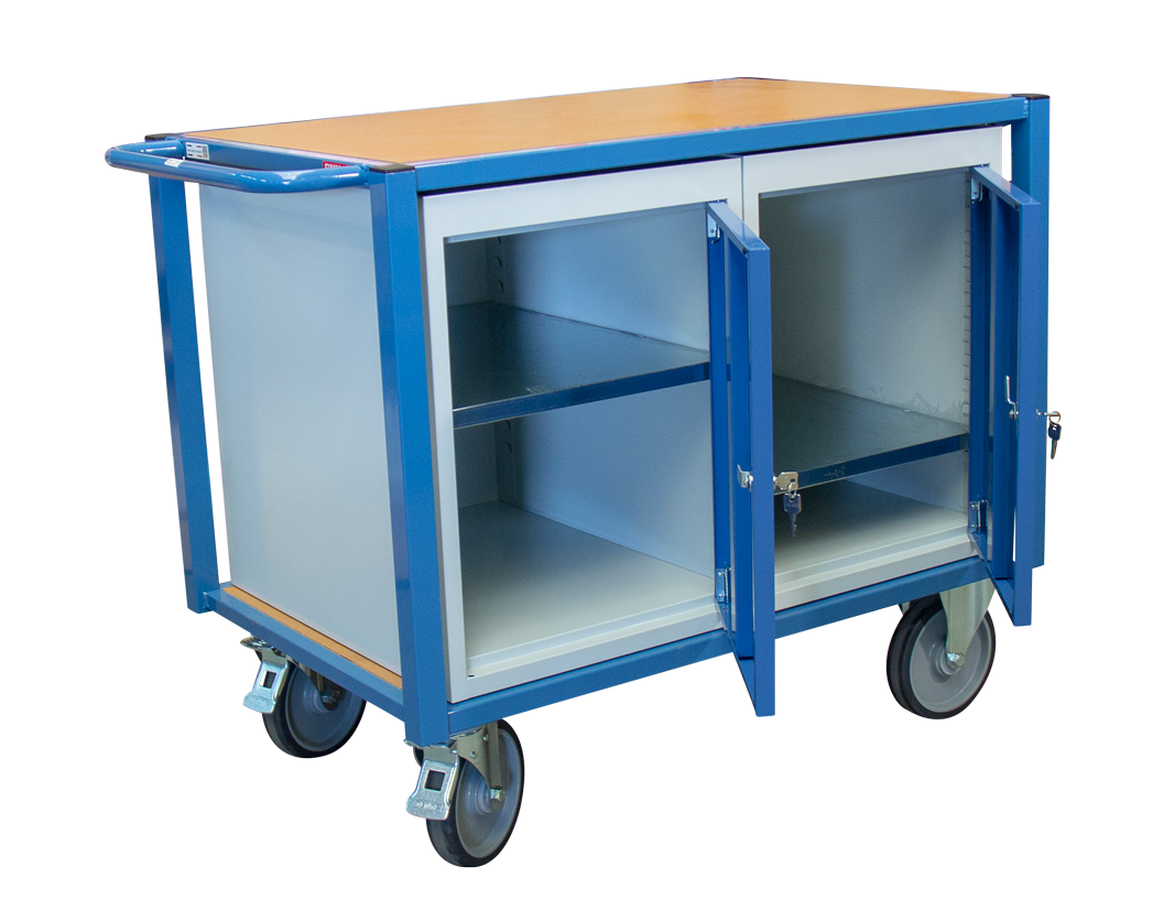 Servante 500 kg 2 plateaux 1060x680 mm 2 blocs porte FIMM - 880002994