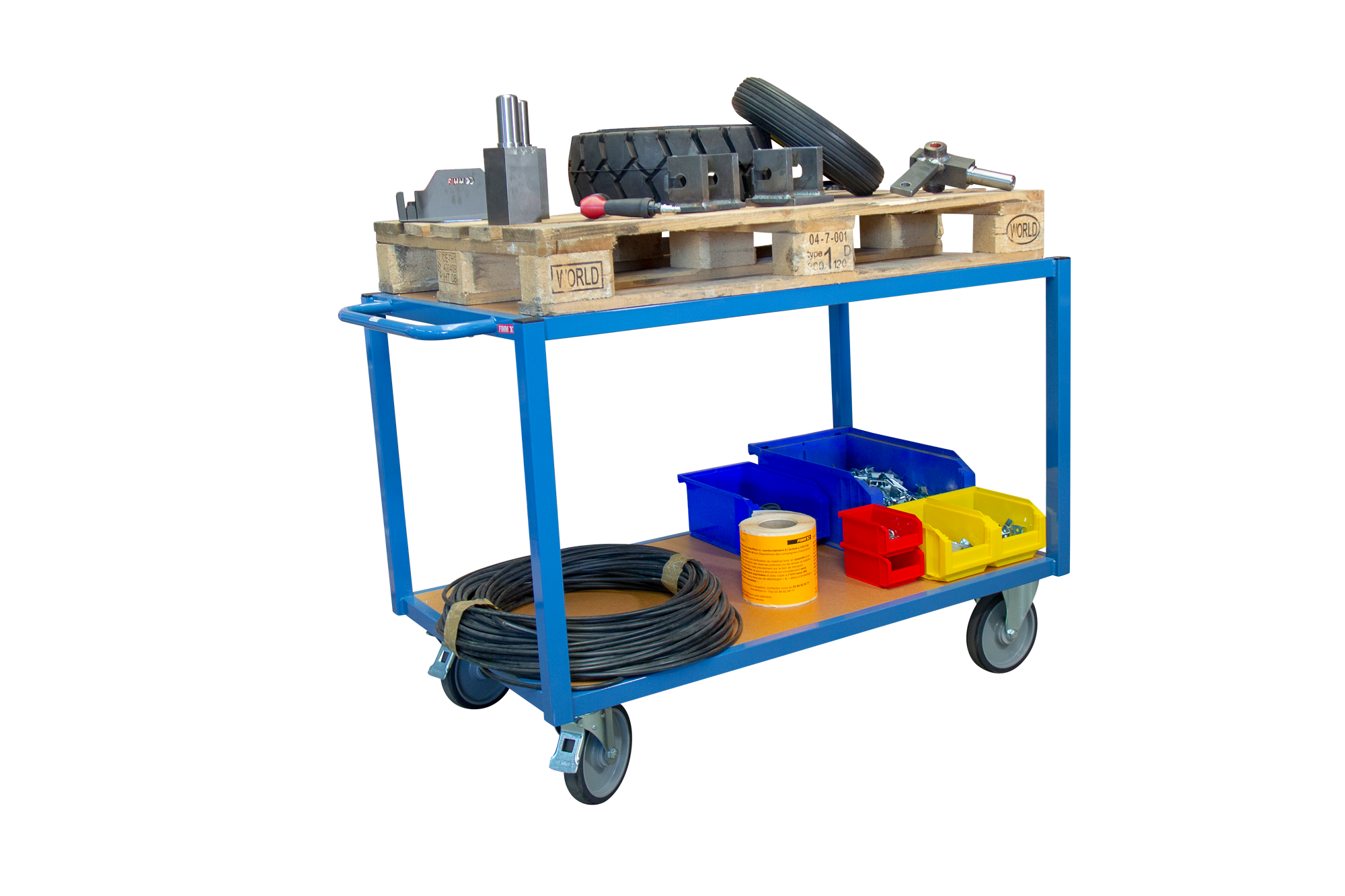 Servante 500 kg 2 plateaux médium 1300x800 mm FIMM - 880005698