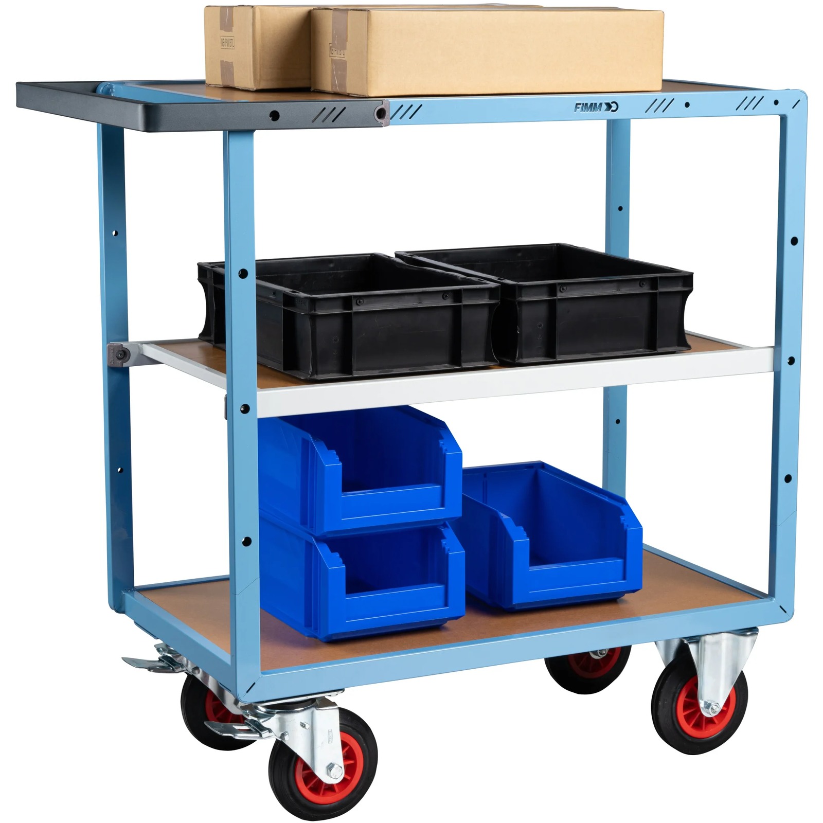 Servante mécano-soudée 3 plateaux 850x500 mm 400 kg - FIMM - 880701232