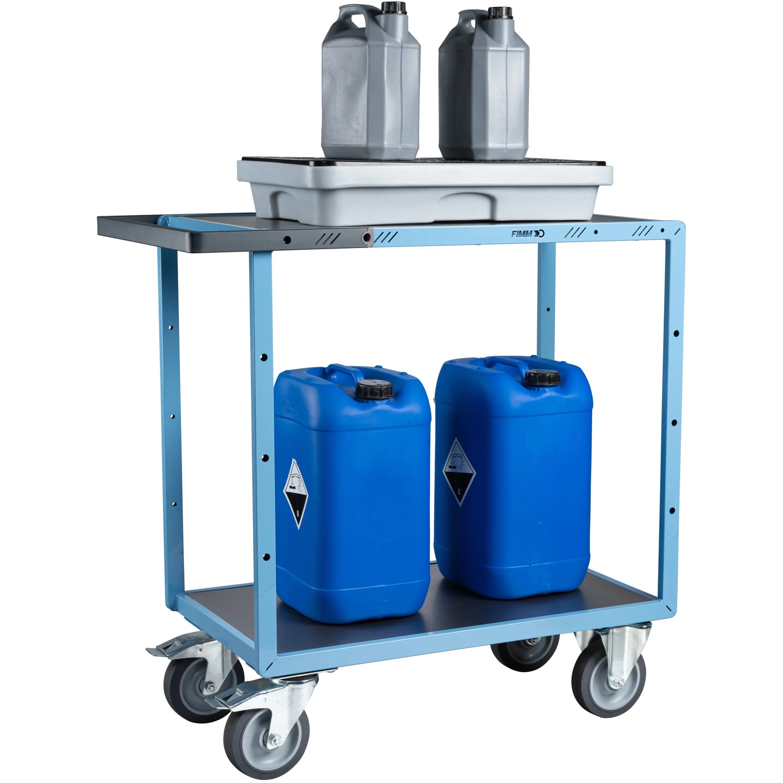 Servante mécano-soudée 2 plateaux 850x500 mm 400 kg - FIMM - 880701341
