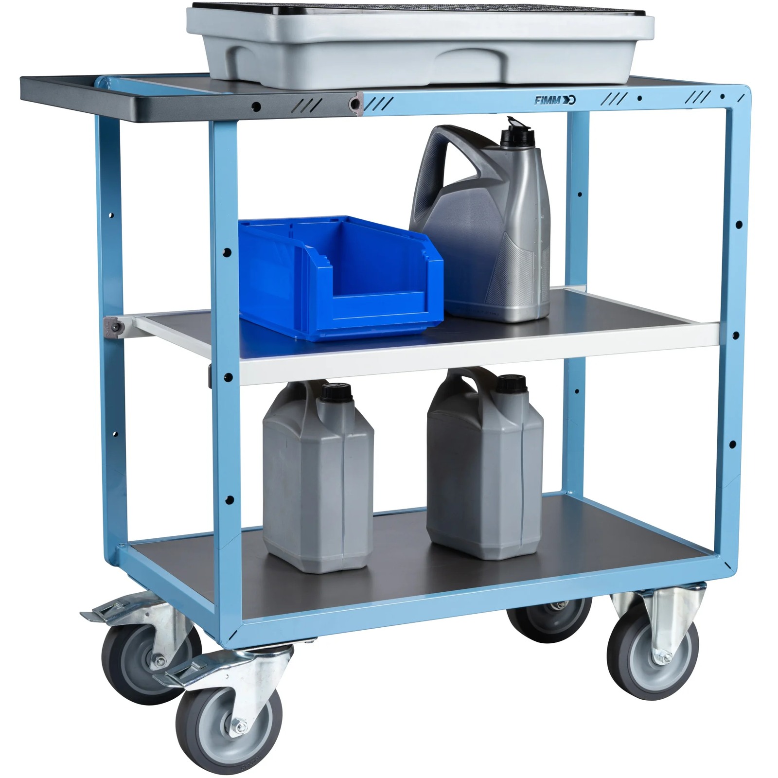 Servante mécano-soudée 3 plateaux 850x500 mm 400 kg - FIMM - 880701342