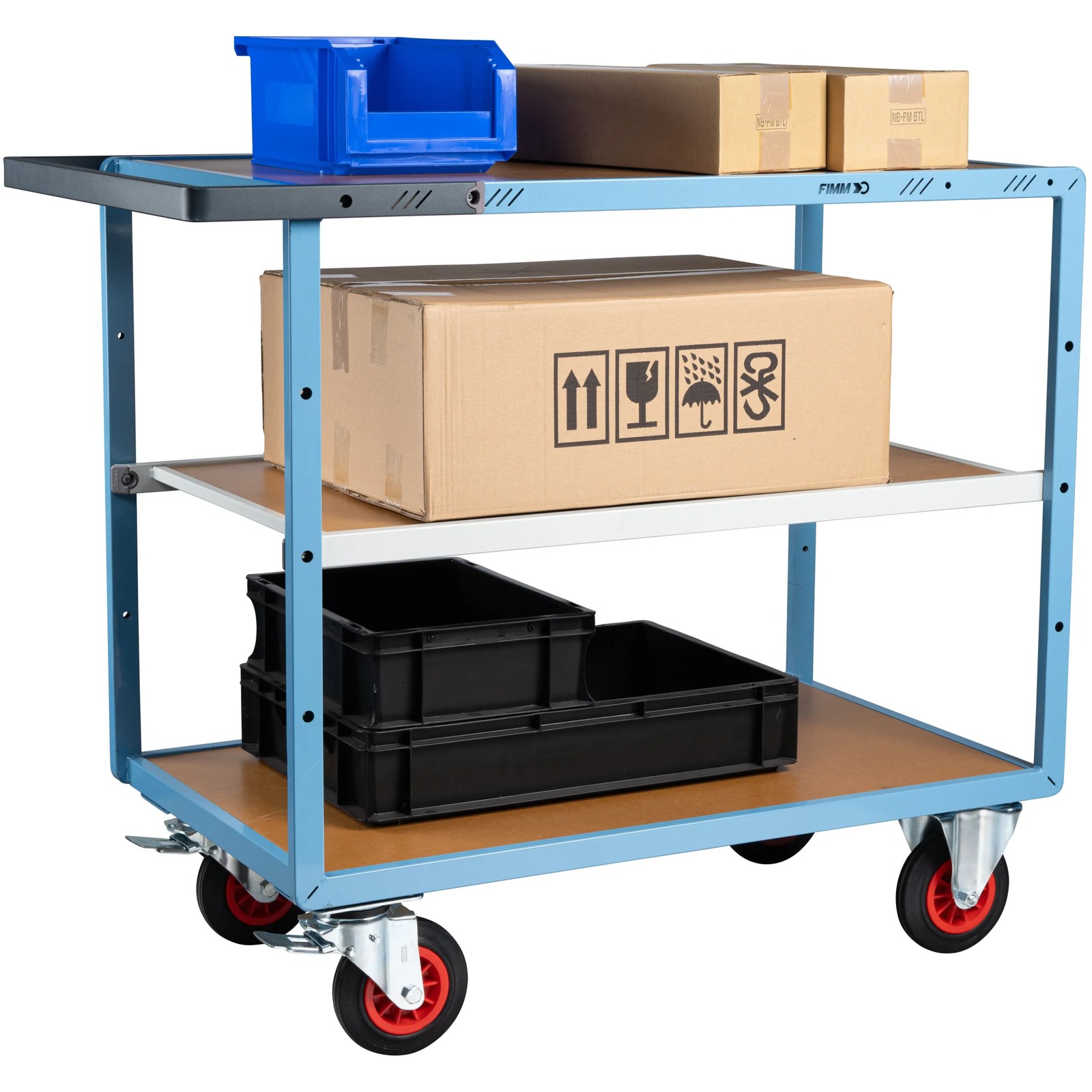 Servante mécano-soudée 3 plateaux 1000x600 mm 400 kg - FIMM - 880702232