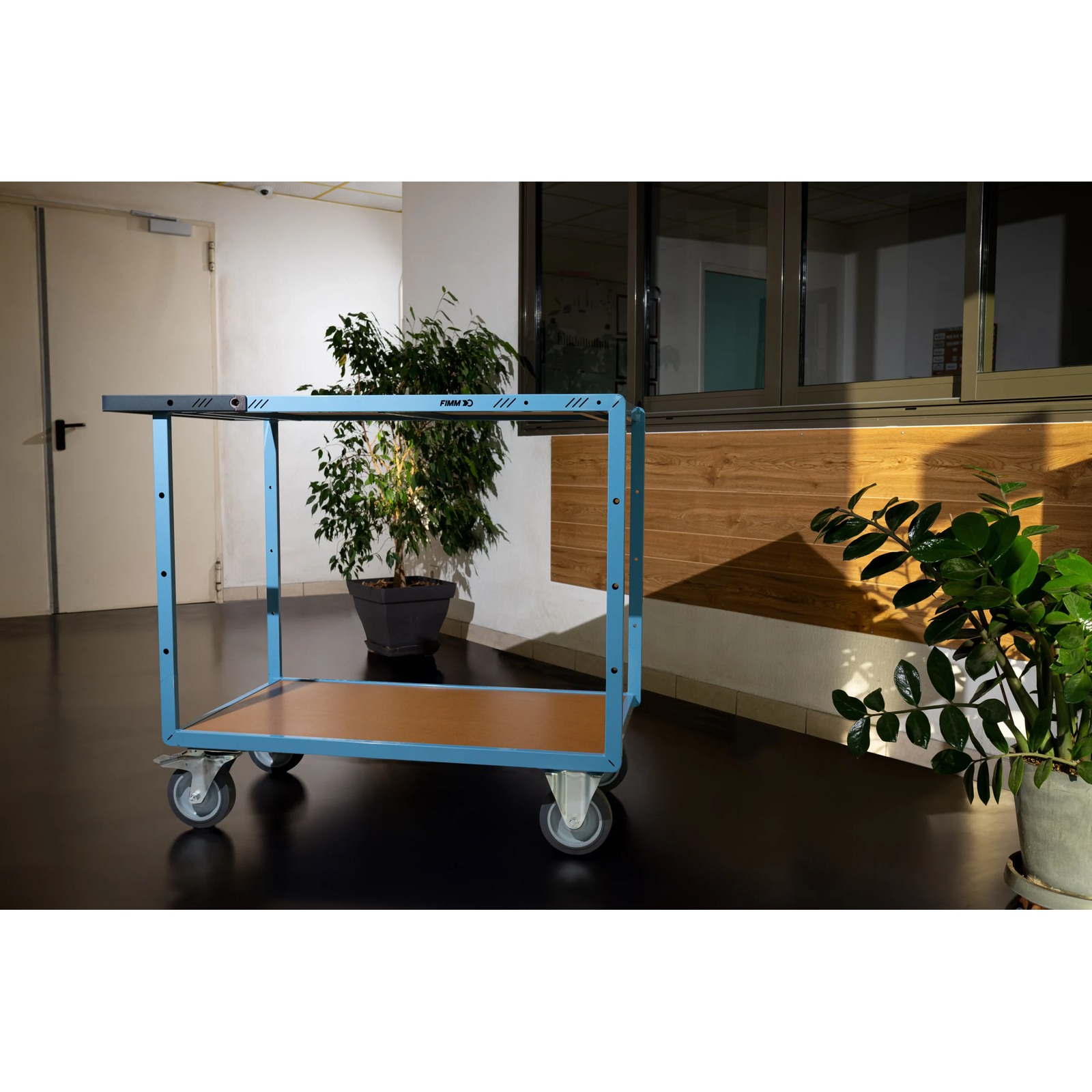 Servante mécano-soudée 2 plateaux médium roues TPE 400 kg - FIMM - 880702241