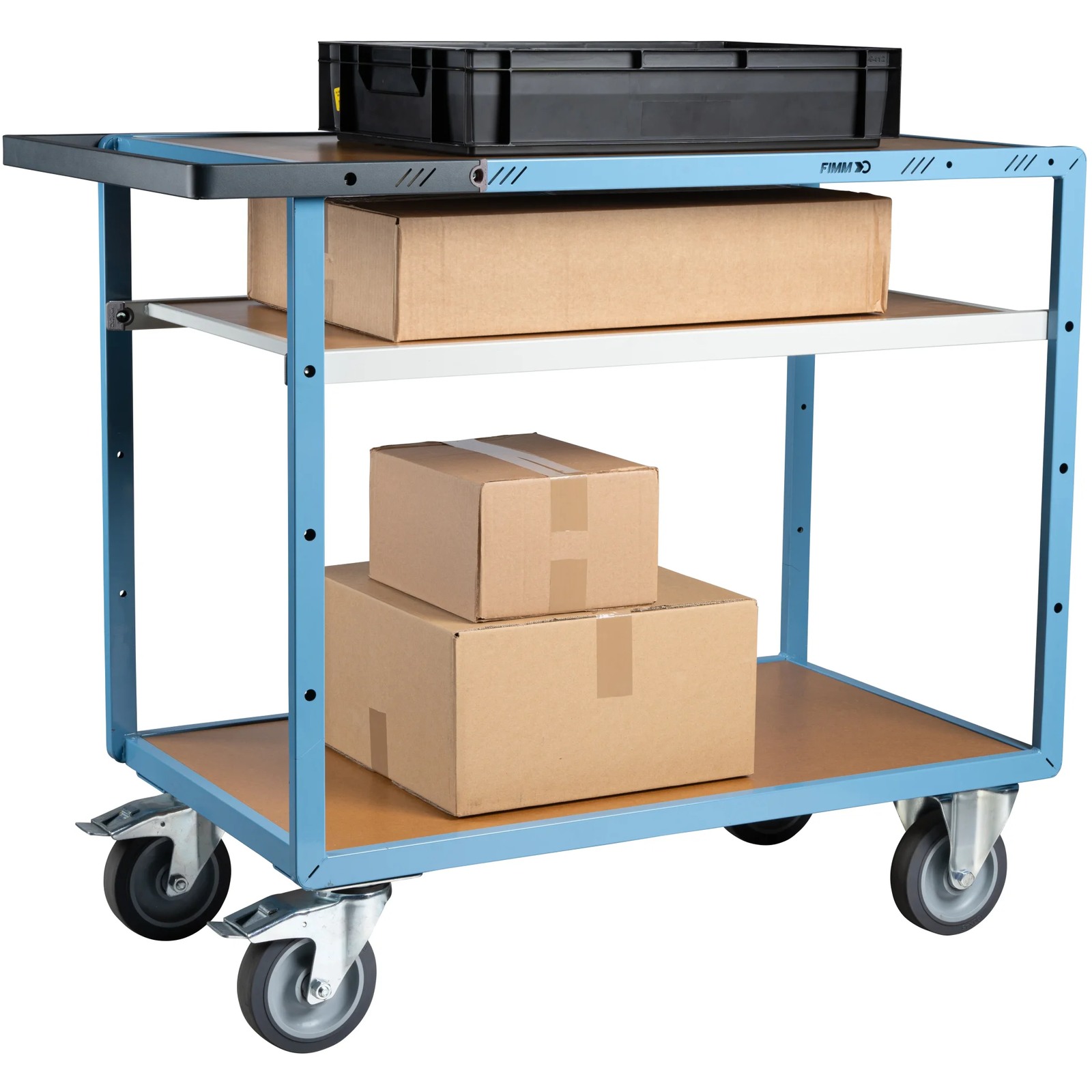 Servante mécano-soudée 3 plateaux 1000x600 mm 400 kg - FIMM - 880702242