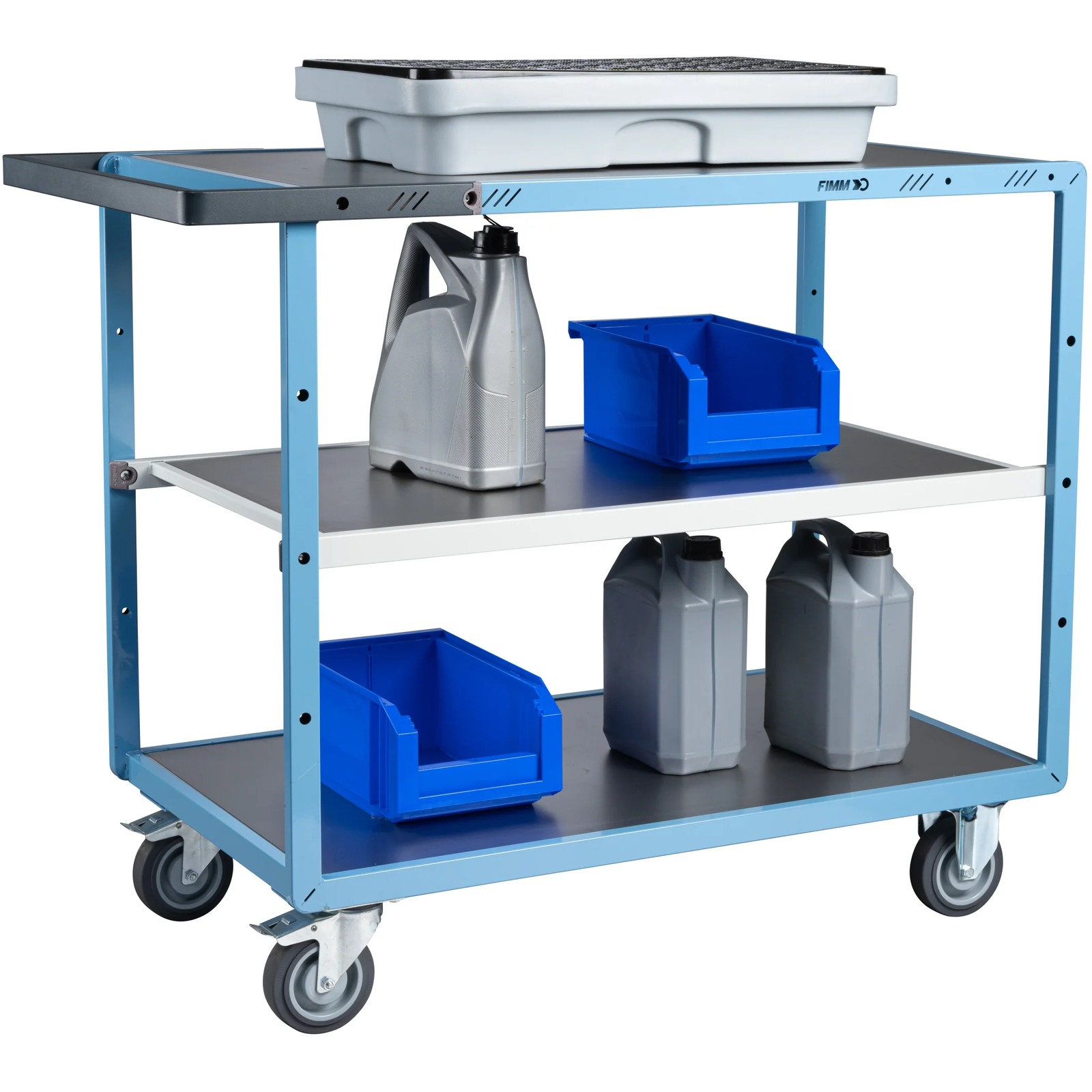 Servante mécano-soudée 3 plateaux 1000x600 mm 250 kg - FIMM - 880702322